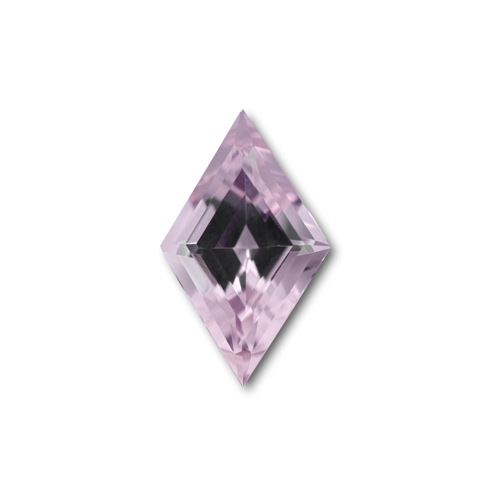 3.80ct |  Lozenge Shape Step Cut Morganite - Modern Rustic Diamond