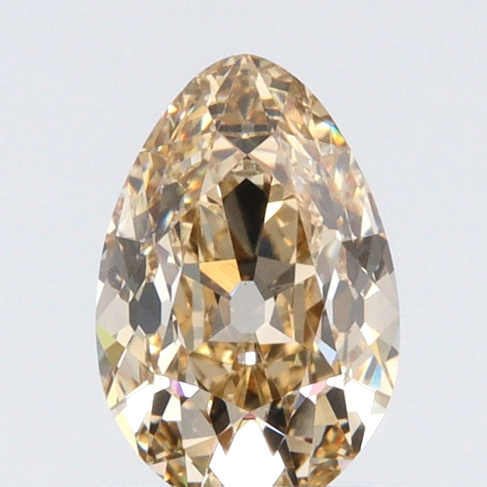 1.16ct | Champagne VS1 Pear Shape Old Mine Cut Diamond (GIA) - Modern Rustic Diamond