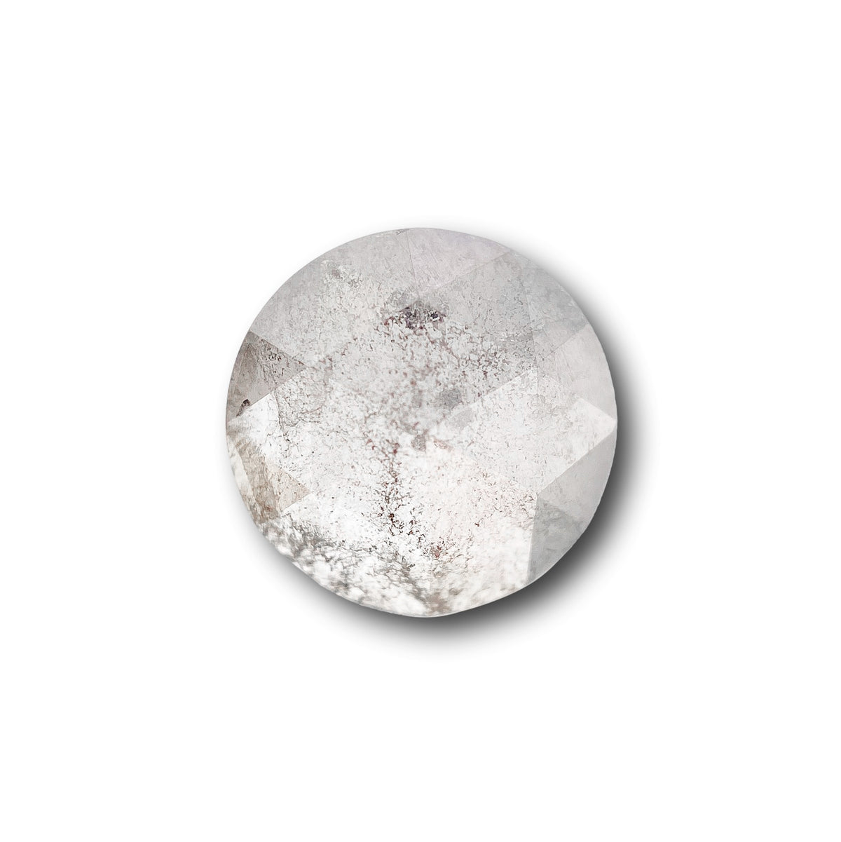 1.15ct | Salt &amp; Pepper Round Shape Rose Cut Diamond - Modern Rustic Diamond