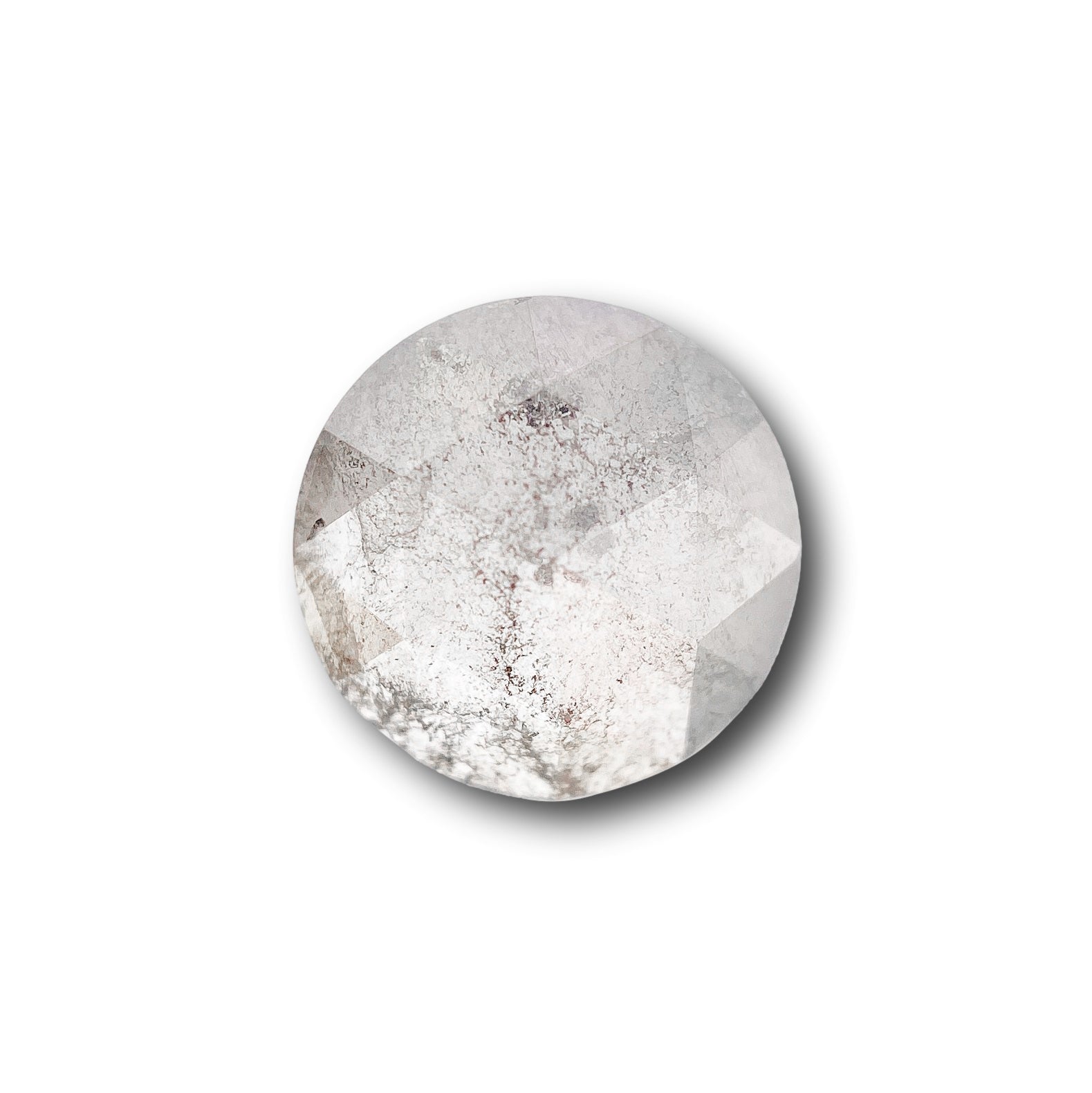 1.15ct | Salt & Pepper Round Shape Rose Cut Diamond - Modern Rustic Diamond