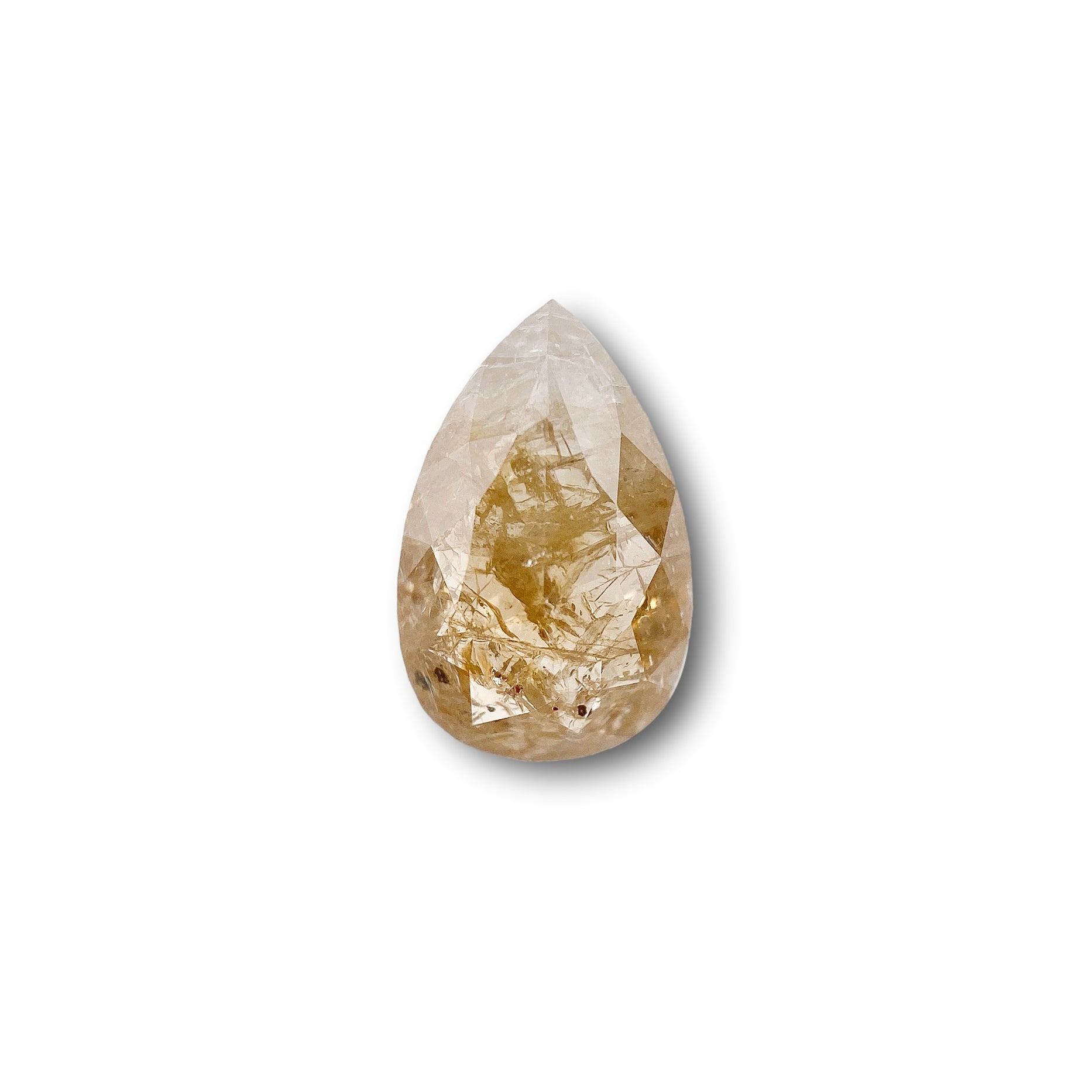 0.93ct | Rustic  Pear Shape Rose Cut Diamond - Modern Rustic Diamond