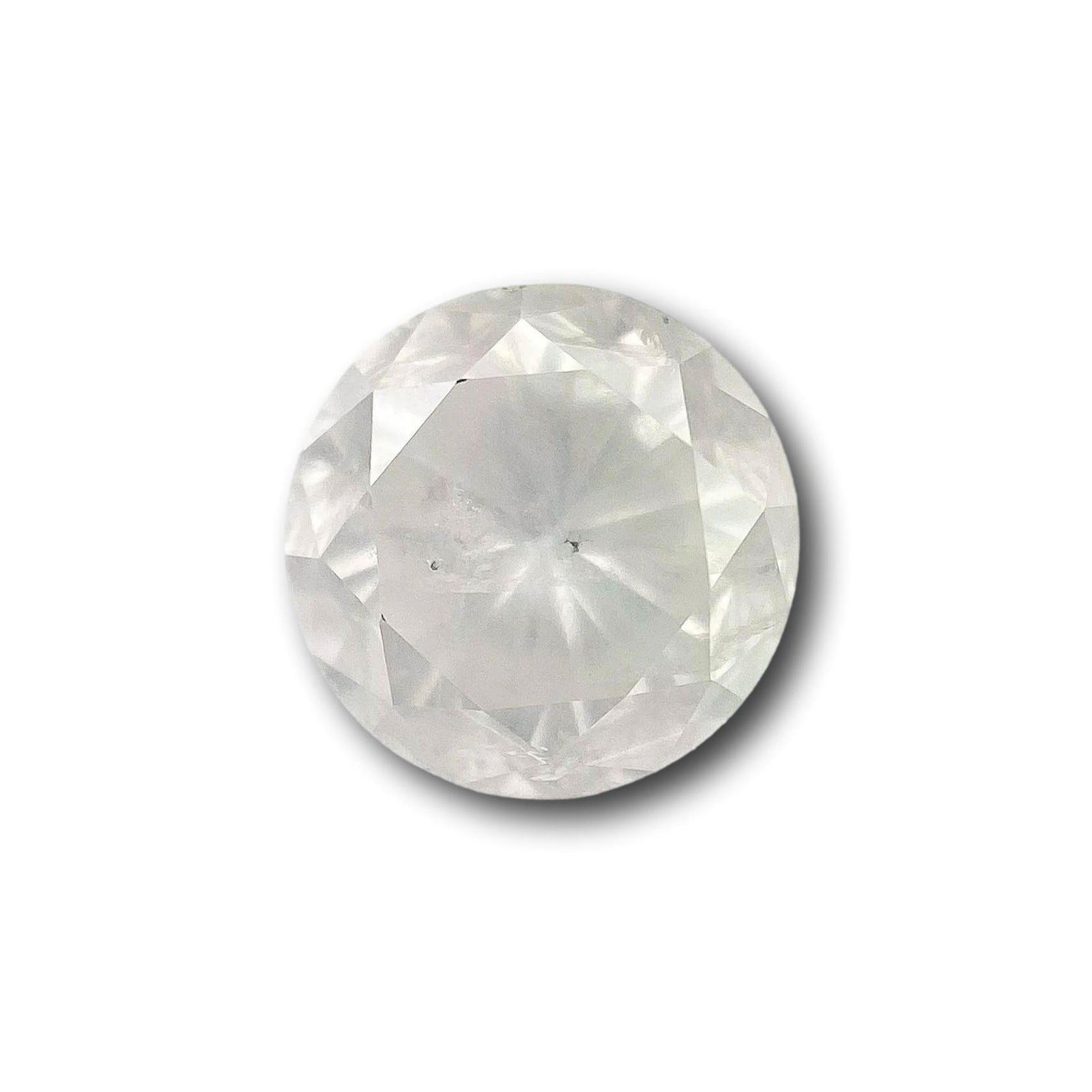 1.46ct | Salt & Pepper Round Shape Brilliant Cut Diamond - Modern Rustic Diamond