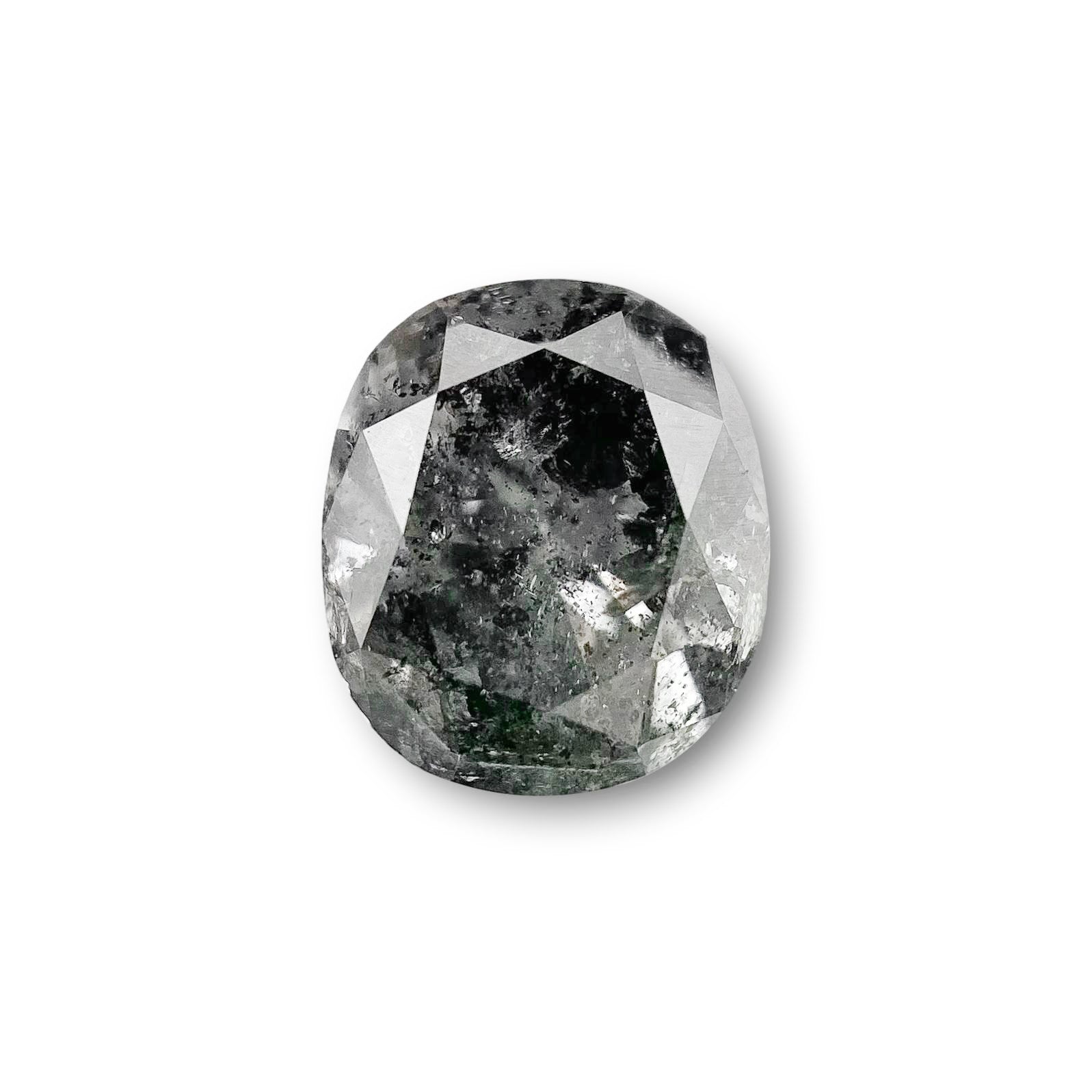 1.10ct | Salt & Pepper Cushion Shape Brilliant Cut Diamond - Modern Rustic Diamond