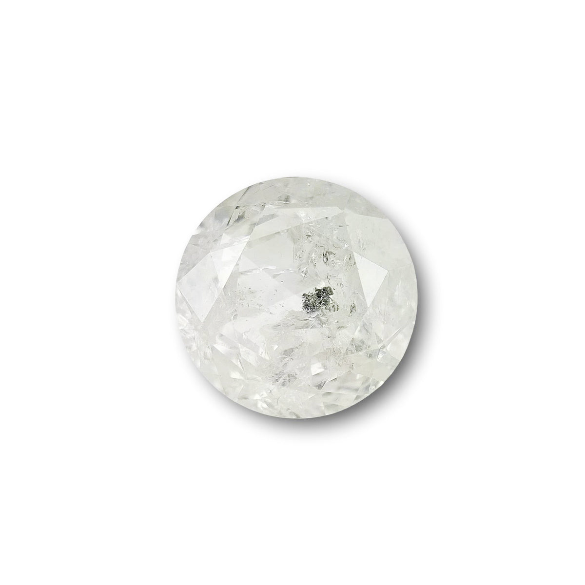 1.63ct | Salt &amp; Pepper Round Shape Brilliant Cut Diamond - Modern Rustic Diamond