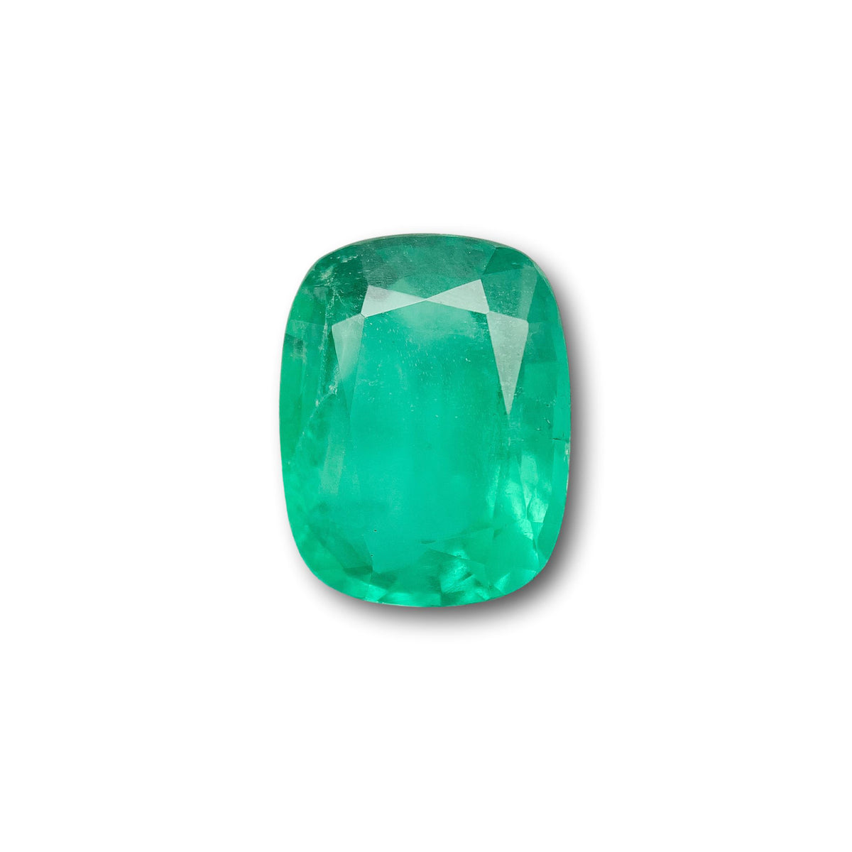 2.62ct | Brilliant Cut Cushion Shape Brazil Emerald - Modern Rustic Diamond