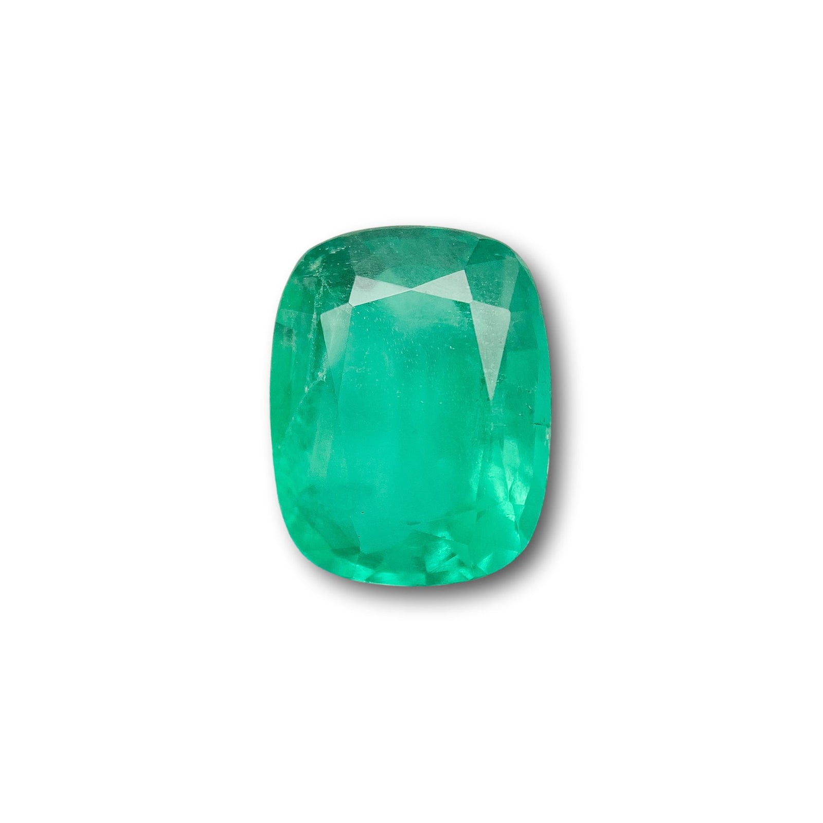 2.62ct | Brilliant Cut Cushion Shape Brazil Emerald - Modern Rustic Diamond