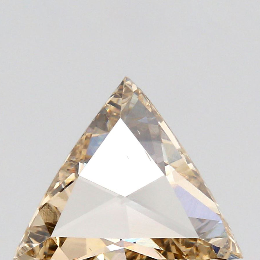 0.81ct | Champagne VVS Trilliant Shape Rose Cut Diamond - Modern Rustic Diamond