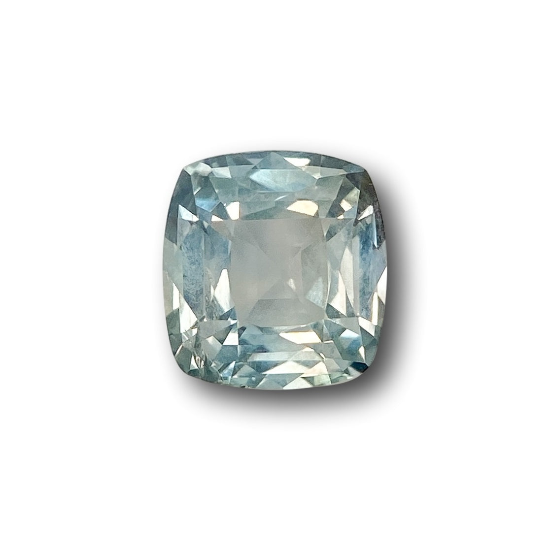 1.87ct | Step Cut Cushion Shape Blue Green Montana Sapphire-Modern Rustic Diamond