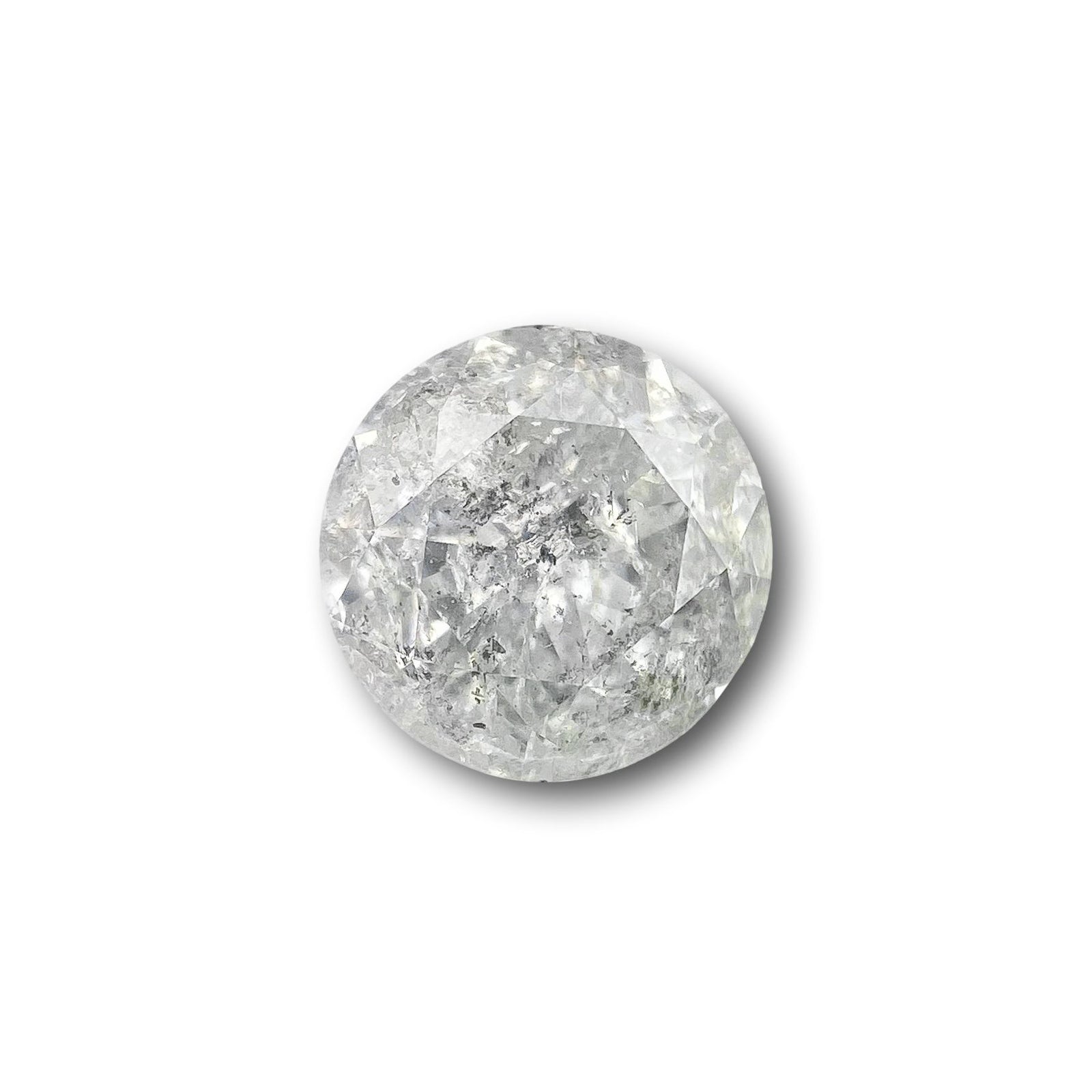 1.00ct | Salt & Pepper Round Shape Brilliant Cut Diamond - Modern Rustic Diamond