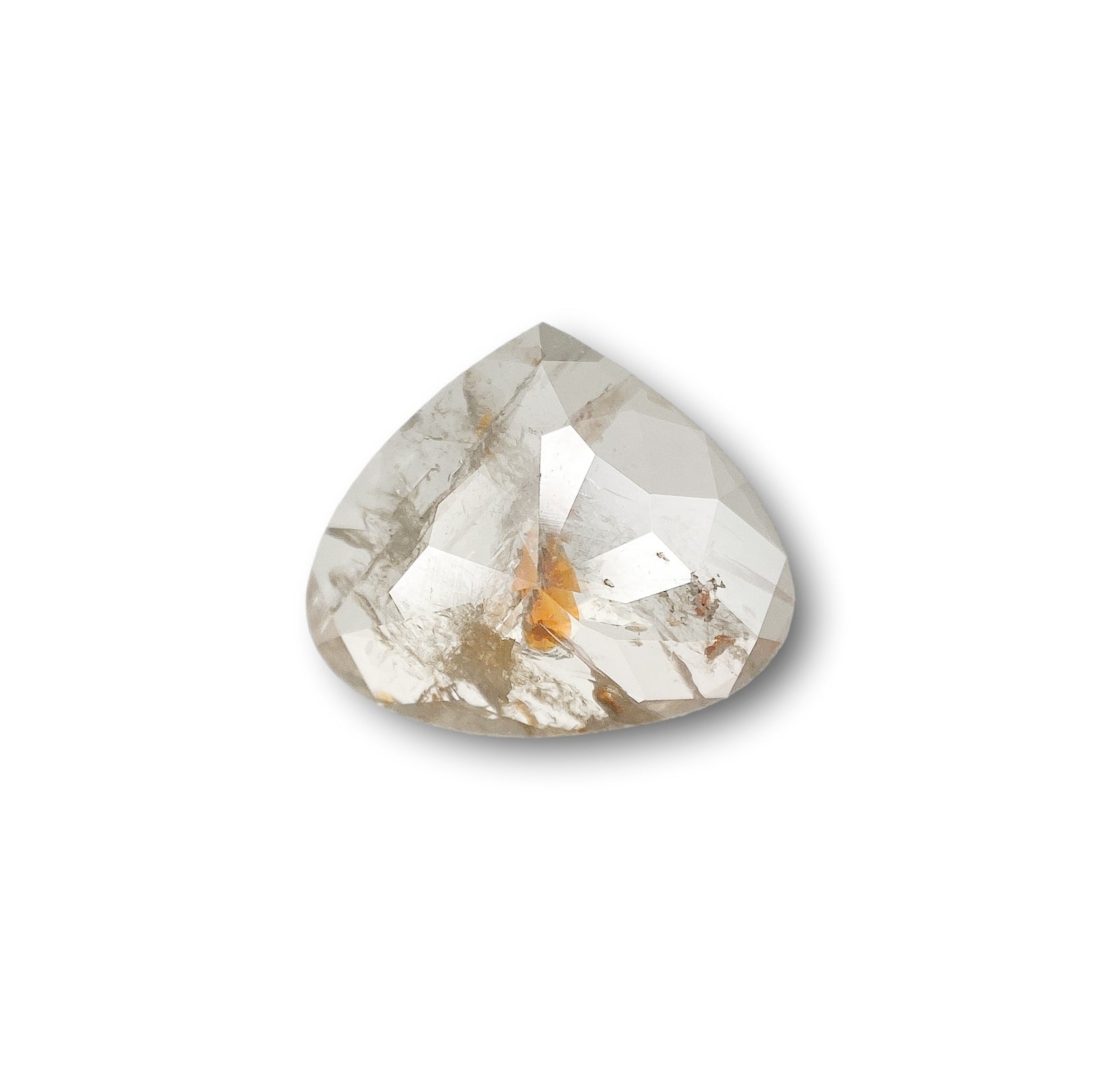 1.08ct | Rustic Pear Shape Rose Cut Diamond - Modern Rustic Diamond