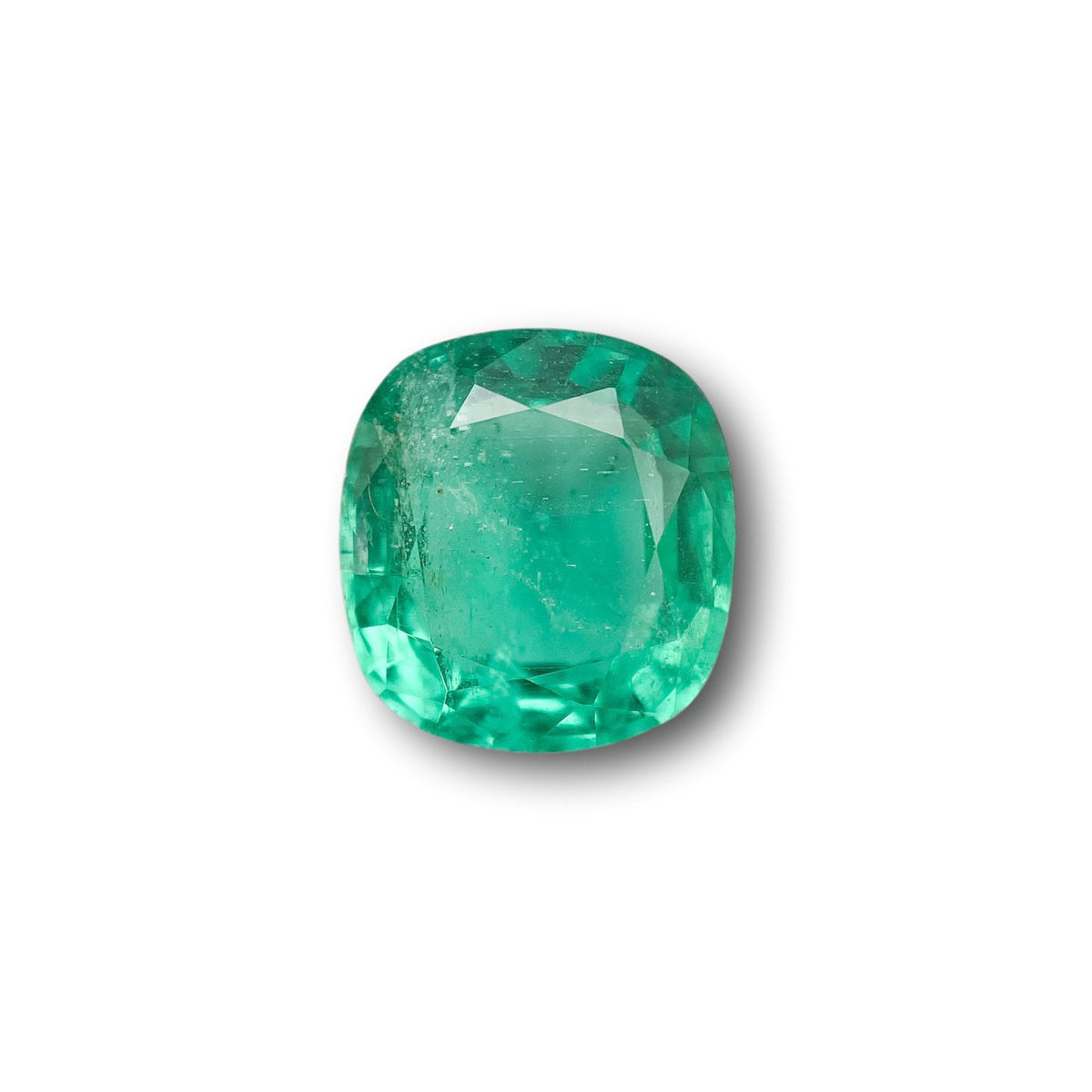 2.66ct | Brilliant Cut Cushion Shape Brazil Emerald - Modern Rustic Diamond