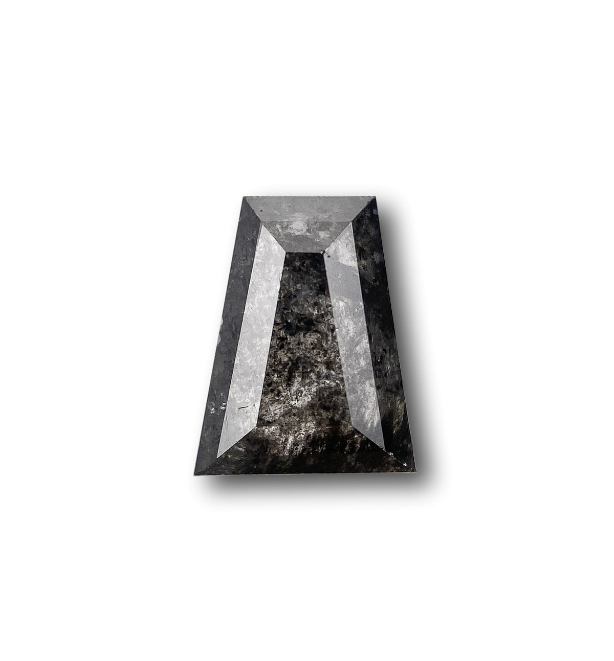 1.00ct | Salt &amp; Pepper Trapezoid Shape Step Cut Diamond - Modern Rustic Diamond