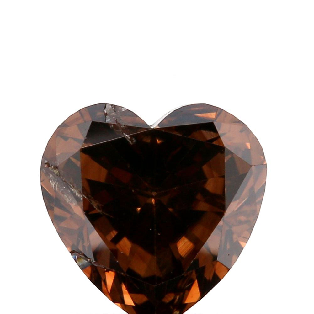 0.86ct | Cognac SI Heart Shape Brilliant Cut Diamond - Modern Rustic Diamond
