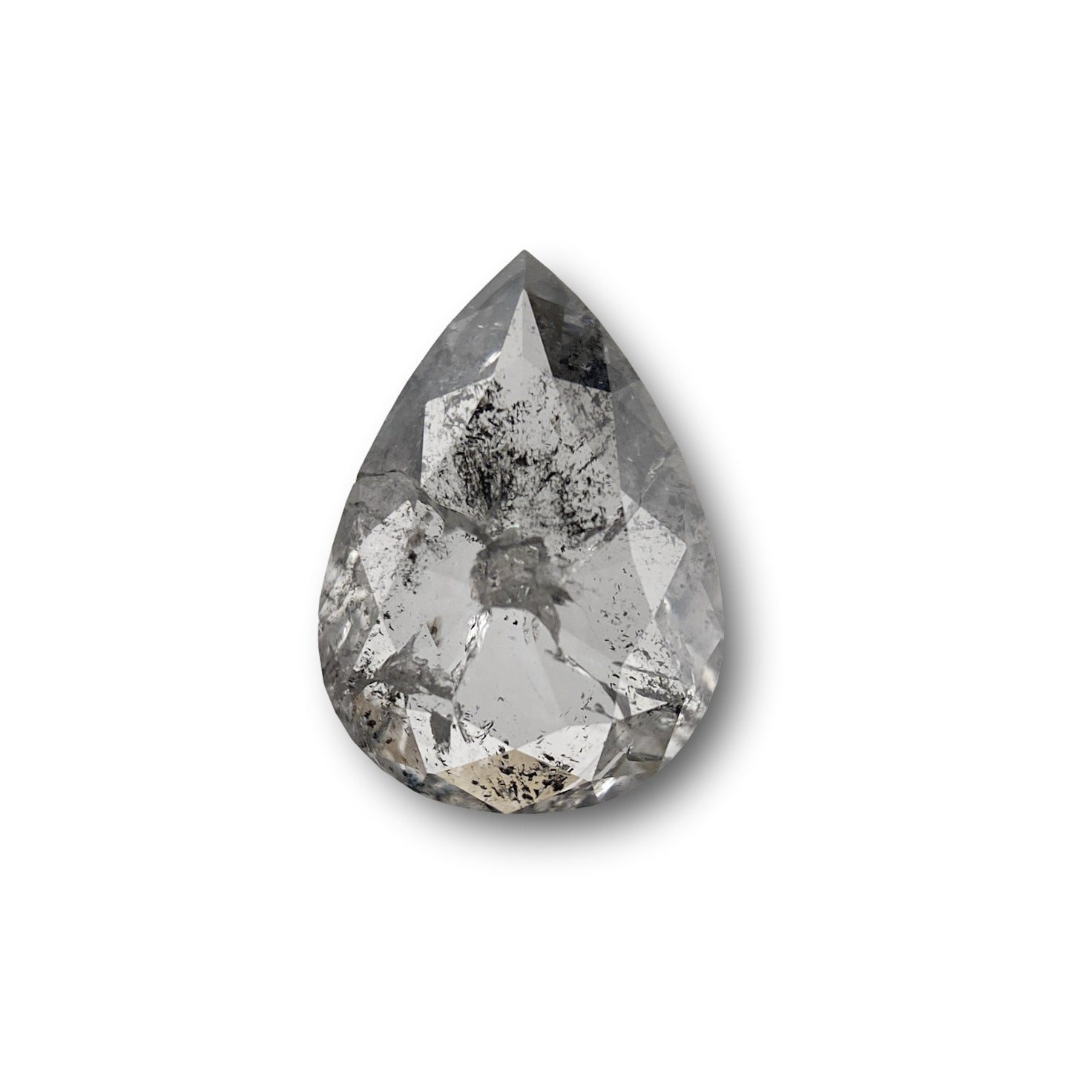 0.75ct | Rustic Pear Shape Rose Cut Diamond - Modern Rustic Diamond
