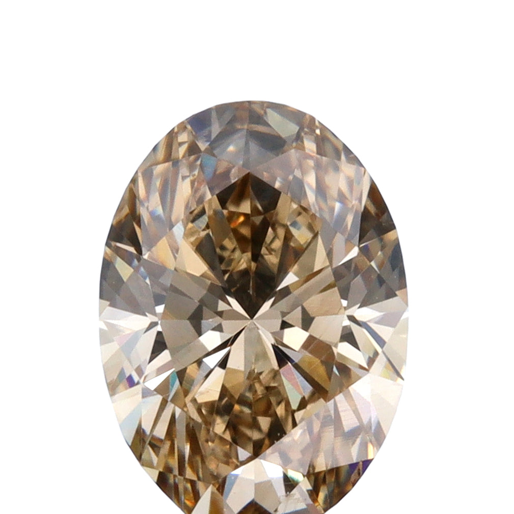 1.00ct | Champagne VVS Oval Shape Brilliant Cut Diamond - Modern Rustic Diamond