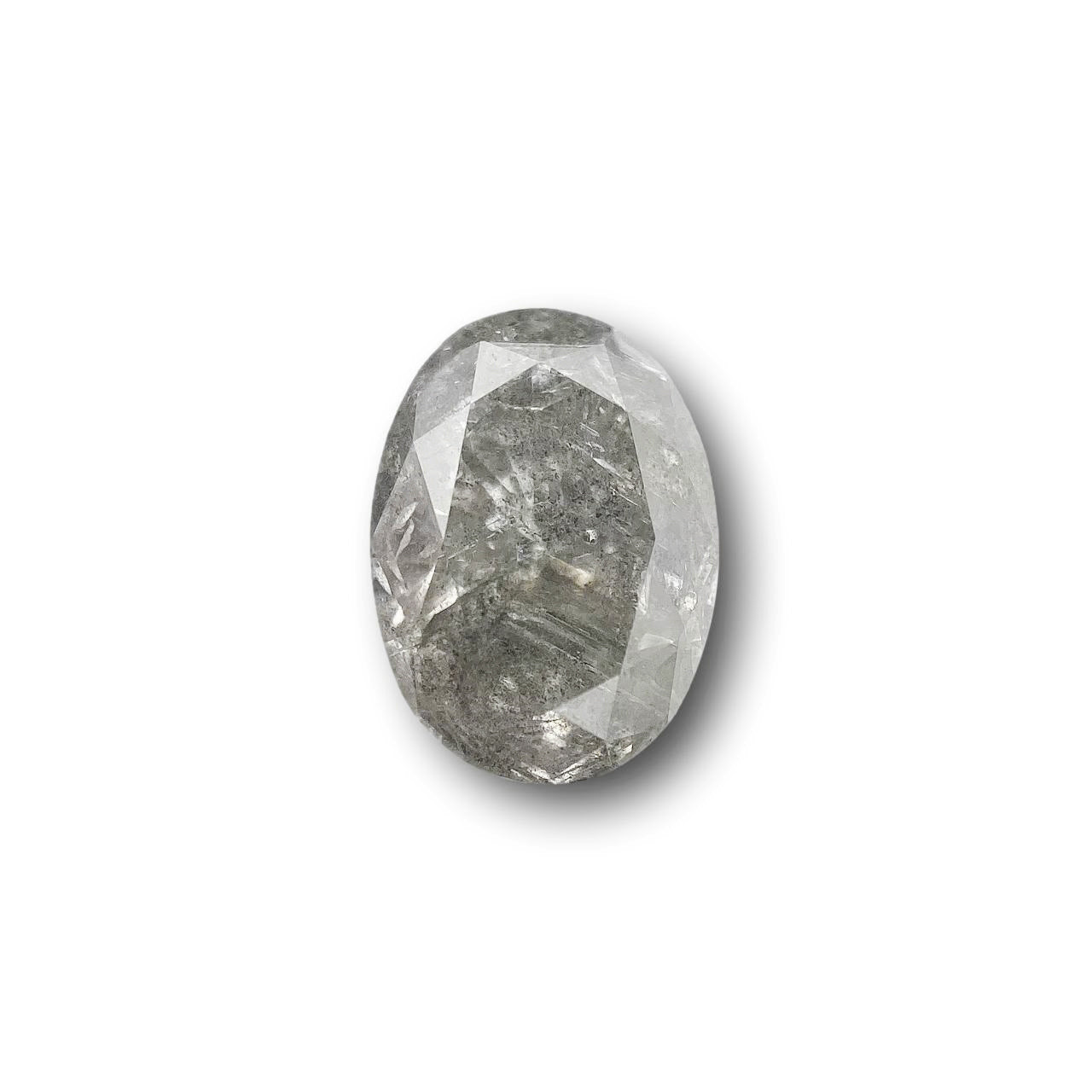 1.62ct | Salt & Pepper Oval Shape Brilliant Cut Diamond - Modern Rustic Diamond