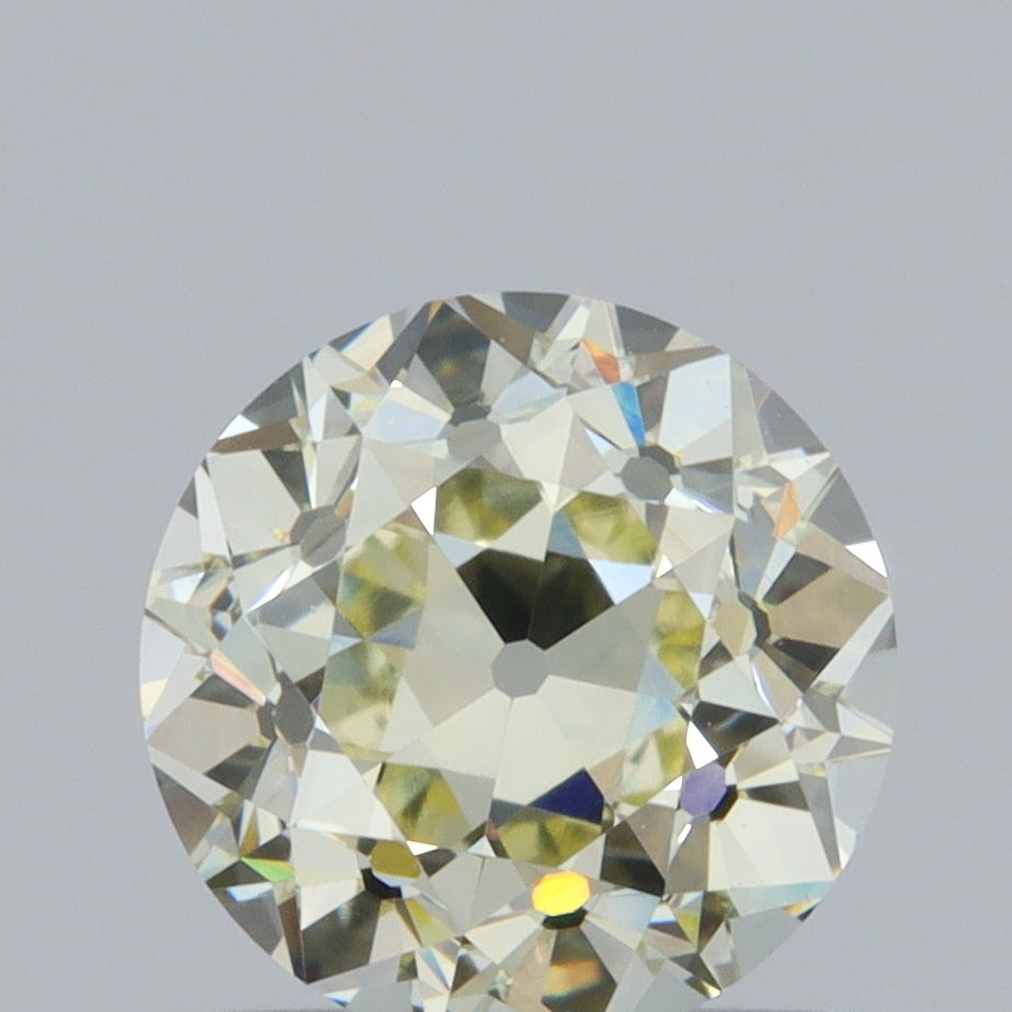 1.10ct | Yellow VVS Round Shape Old European Cut Diamond - Modern Rustic Diamond
