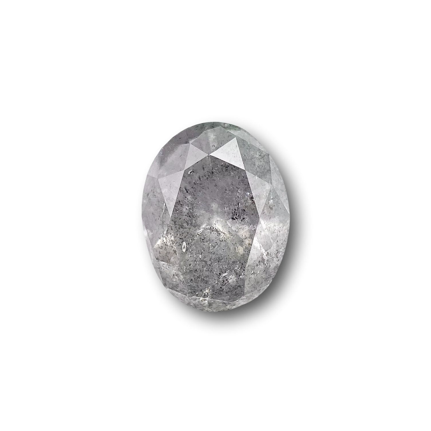 1.13ct | Salt & Pepper Oval Shape Brilliant Cut Diamond - Modern Rustic Diamond