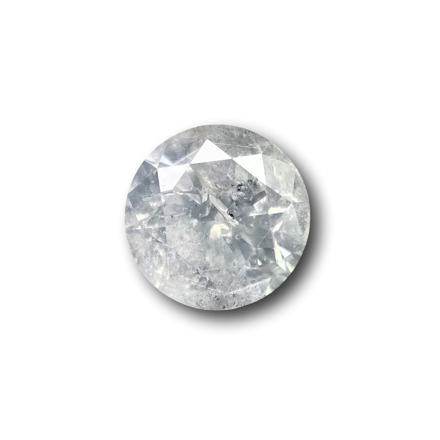 1.54ct | Salt & Pepper Round Shape Rose Cut Diamond - Modern Rustic Diamond