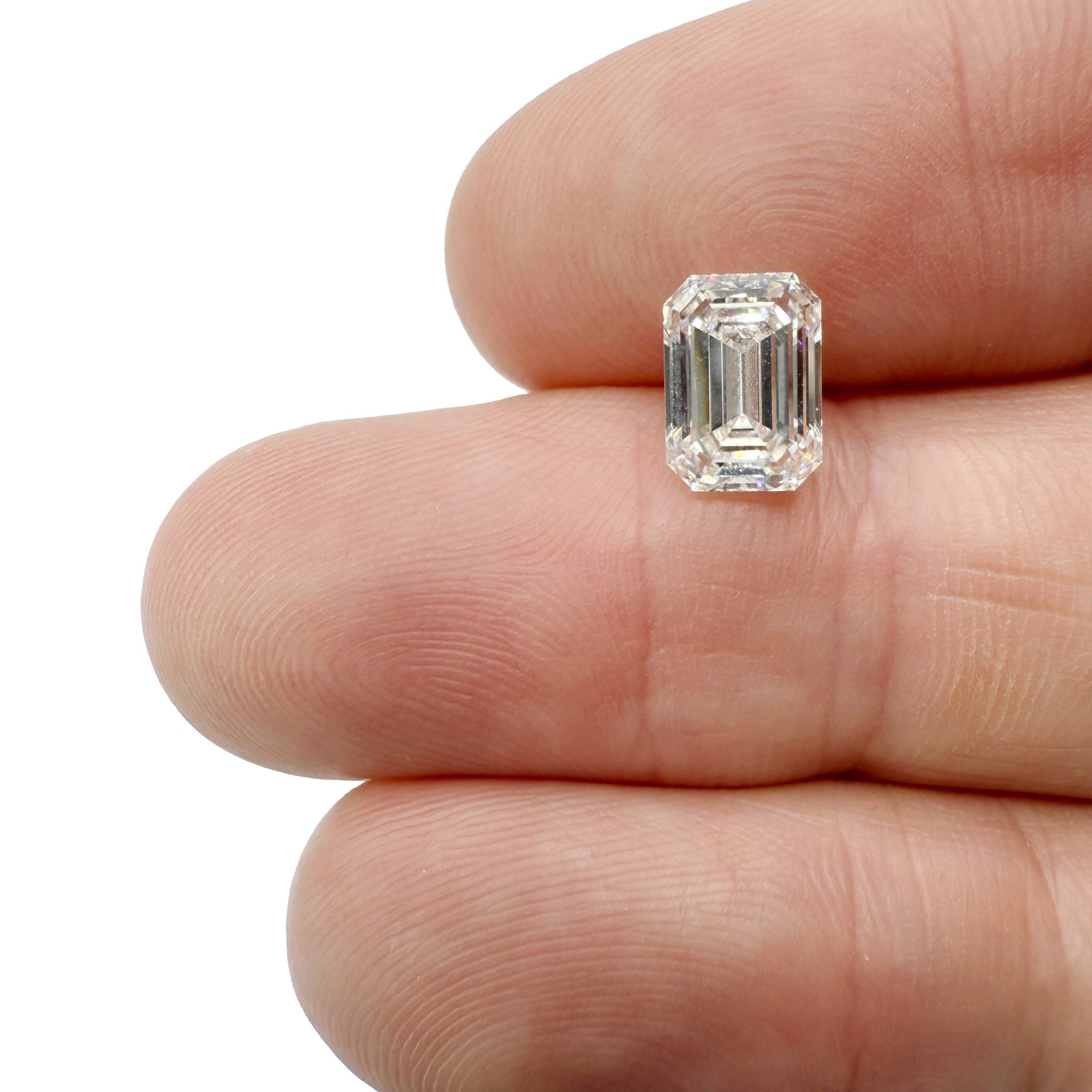 2.01ct | J/VVS1 Emerald Shape Brilliant Cut Diamond (GIA) - Modern Rustic Diamond