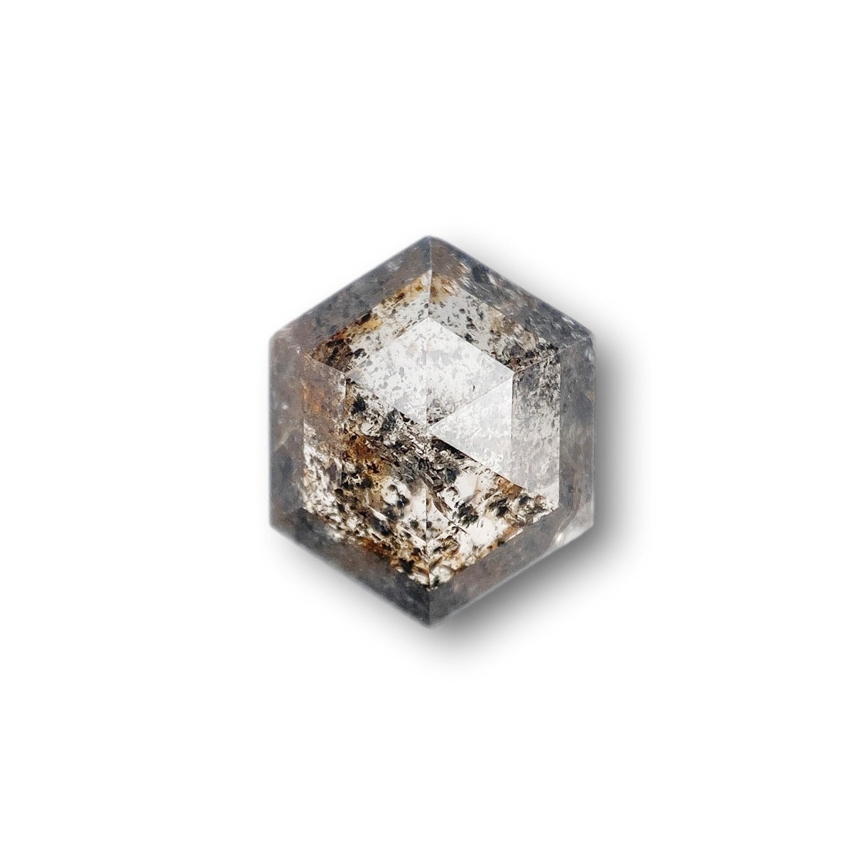 1.15ct | Rustic Hexagon Shape Rose Cut Diamond - Modern Rustic Diamond