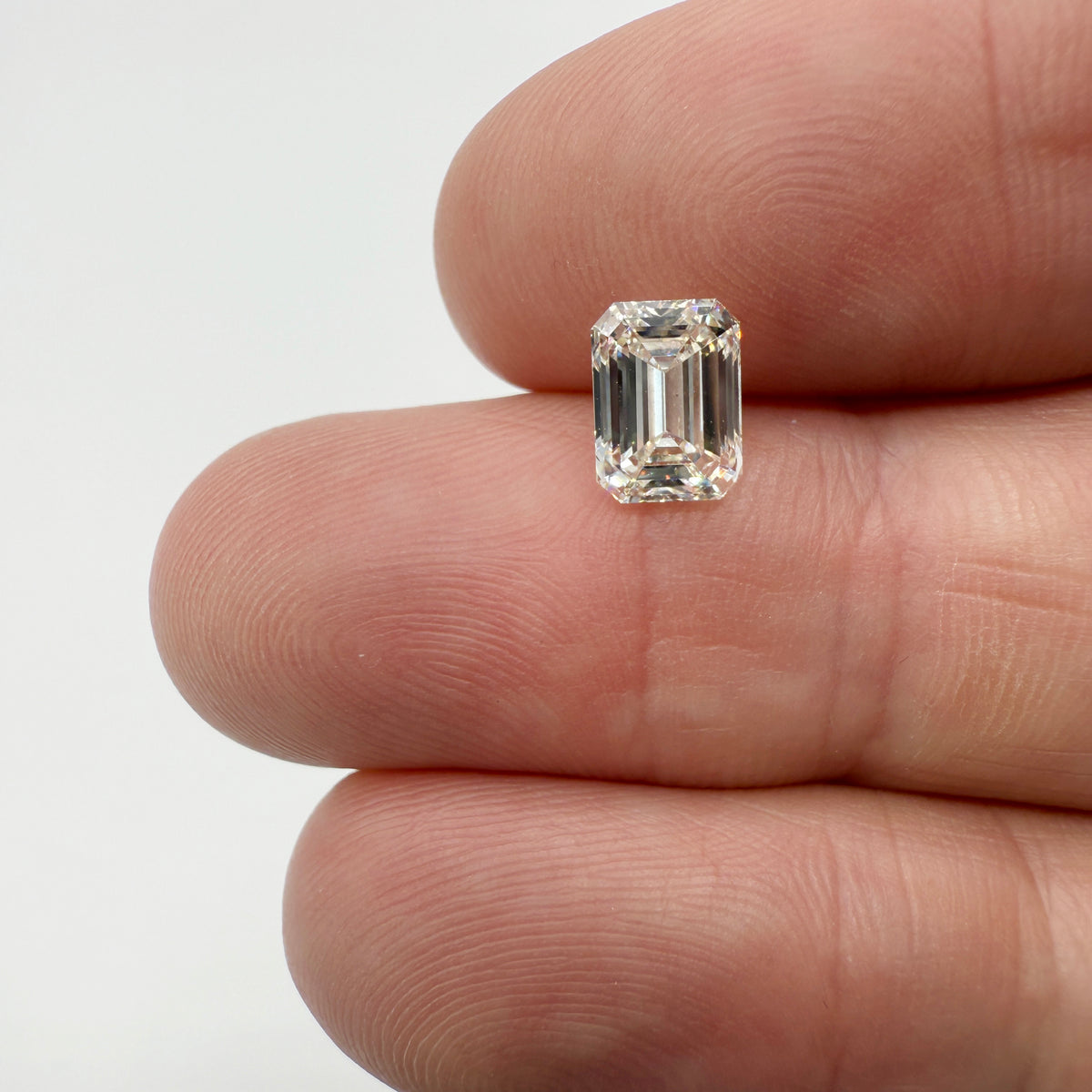 1.70ct | K/VVS2 Emerald Shape Brilliant Cut Diamond (GIA) - Modern Rustic Diamond