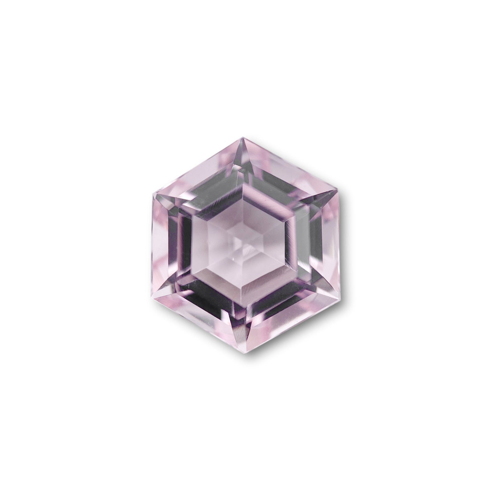 2.64ct |  Hexagon Shape Step Cut Morganite - Modern Rustic Diamond