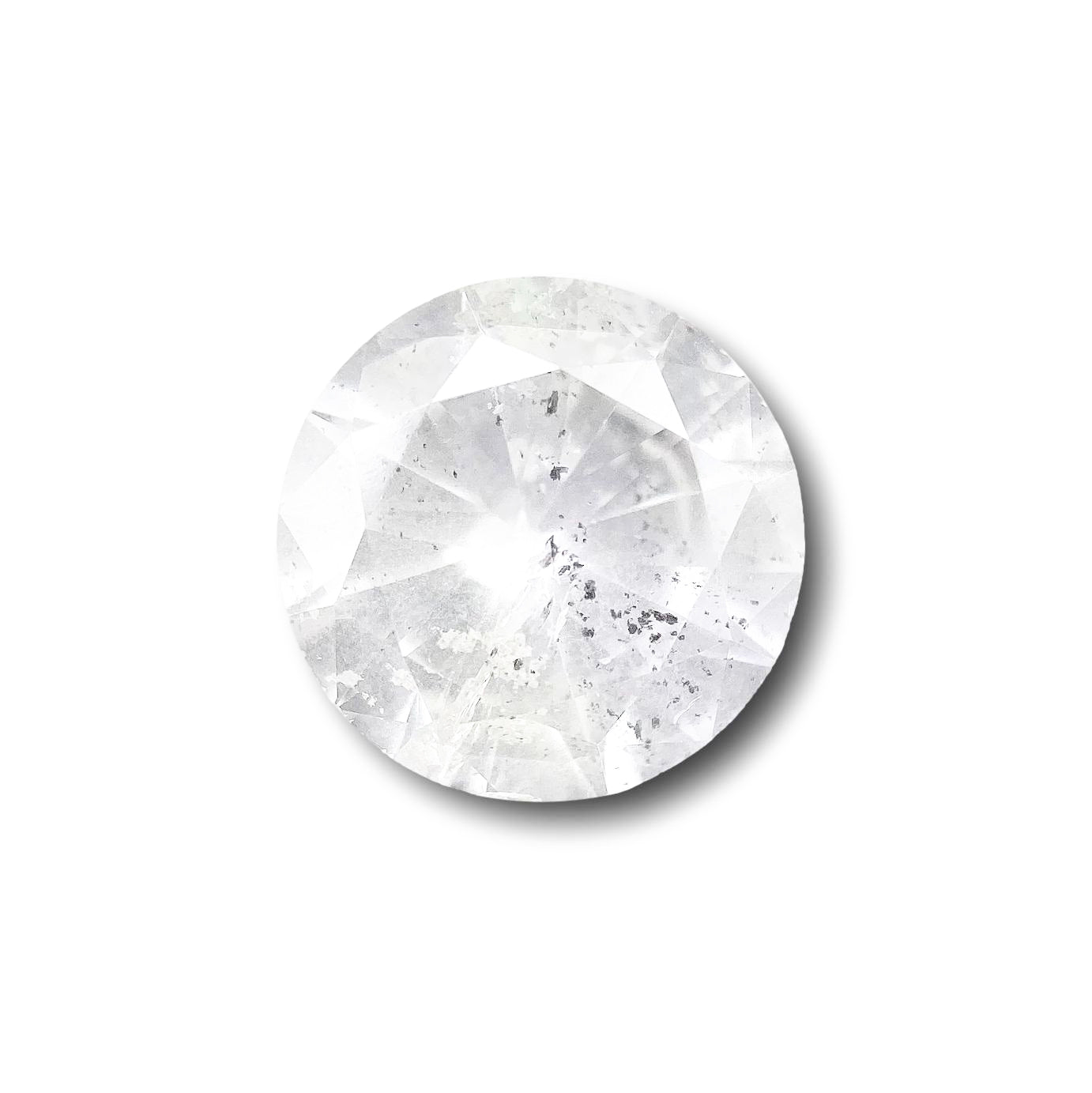2.07ct | Salt & Pepper Round Shape Brilliant Cut Diamond - Modern Rustic Diamond