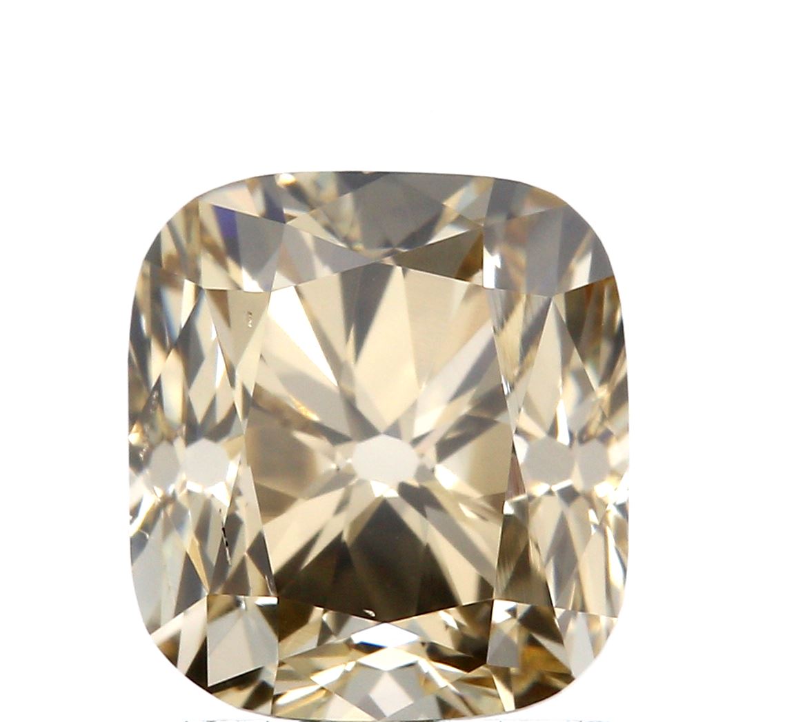 1.51ct | Champagne VS-SI Cushion Shape Old Mine Cut Diamond - Modern Rustic Diamond