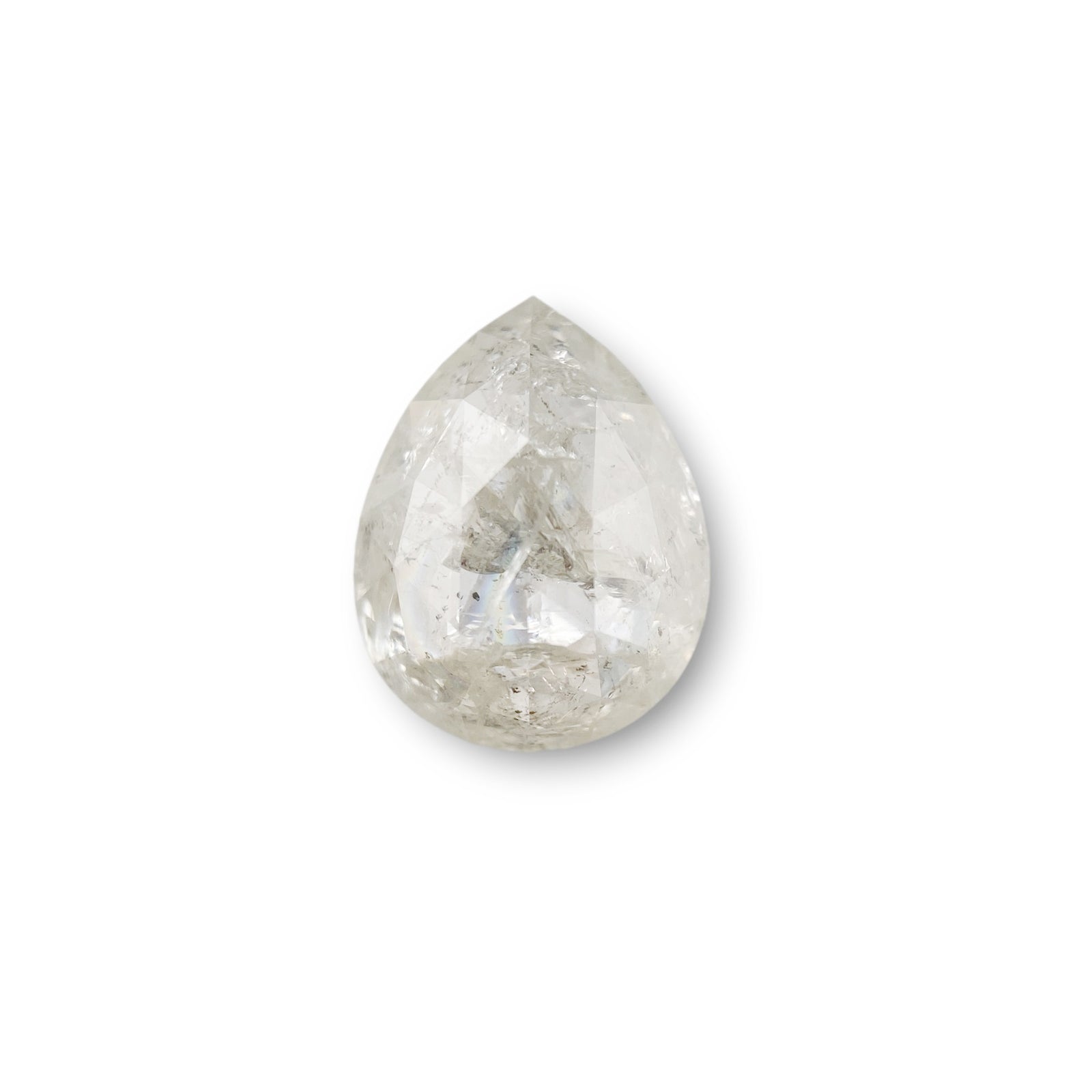 2.13ct | Rustic Pear Shape Rose Cut Diamond - Modern Rustic Diamond