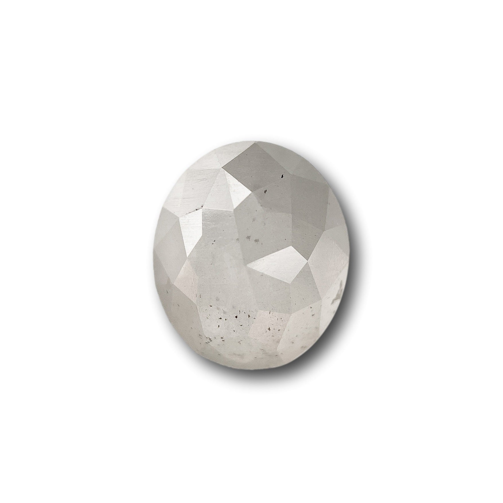 2.39ct | Salt & Pepper Oval Shape Rose Cut Diamond - Modern Rustic Diamond
