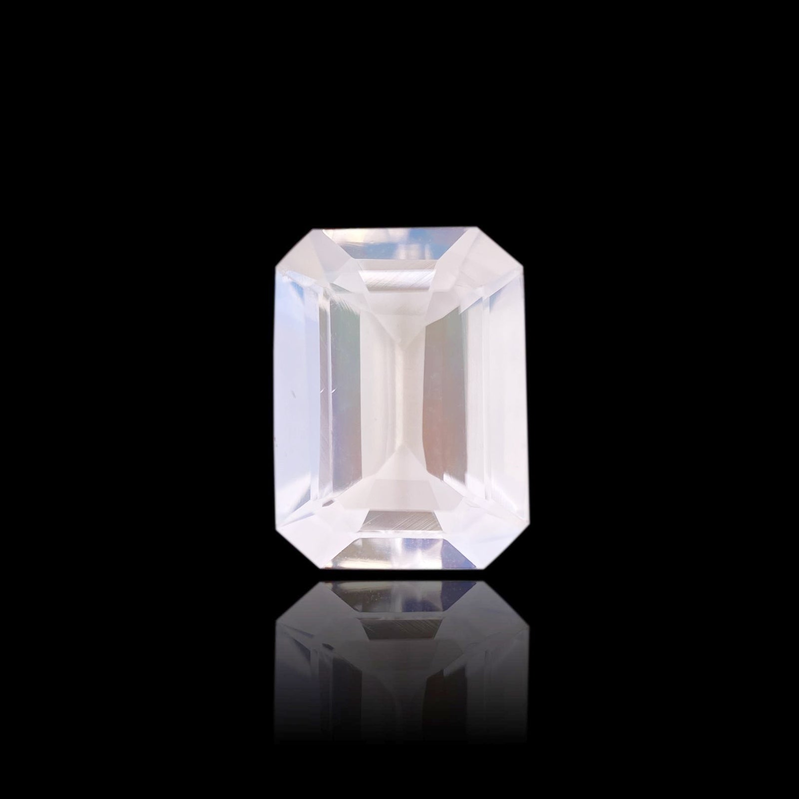 1.92ct |  Emerald Shape Step Cut Moonstone - Modern Rustic Diamond