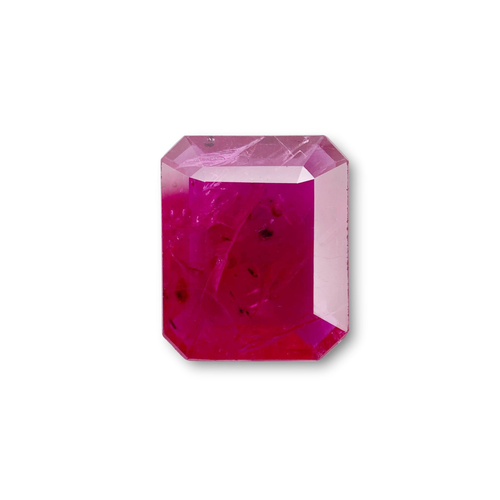 3.11ct | Red/ Emerald Shape Step Cut Diamond - Modern Rustic Diamond