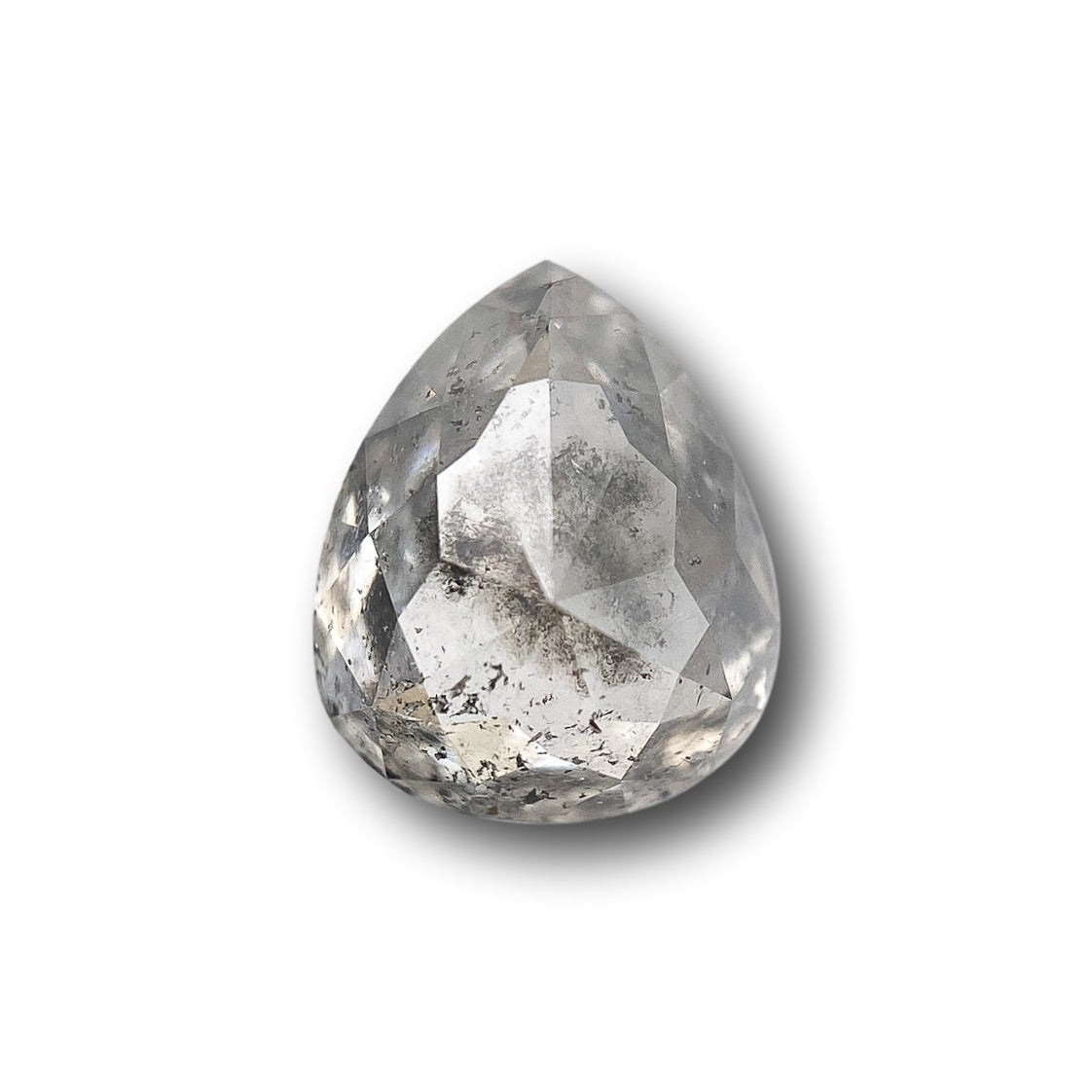 1.86ct | Rustic Pear Shape Rose Cut Diamond - Modern Rustic Diamond