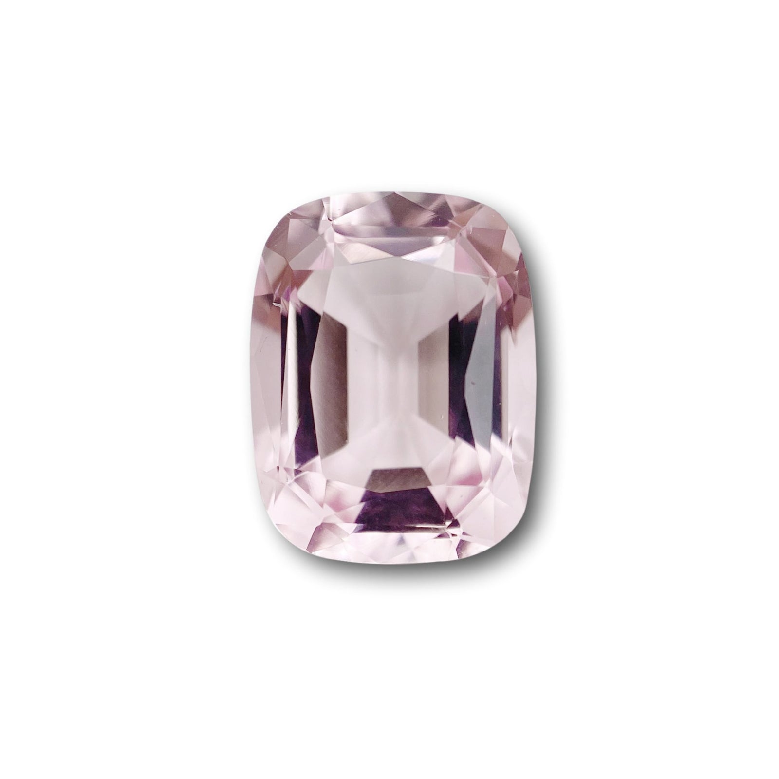 3.06ct |  Cushion Shape Step Cut Morganite - Modern Rustic Diamond