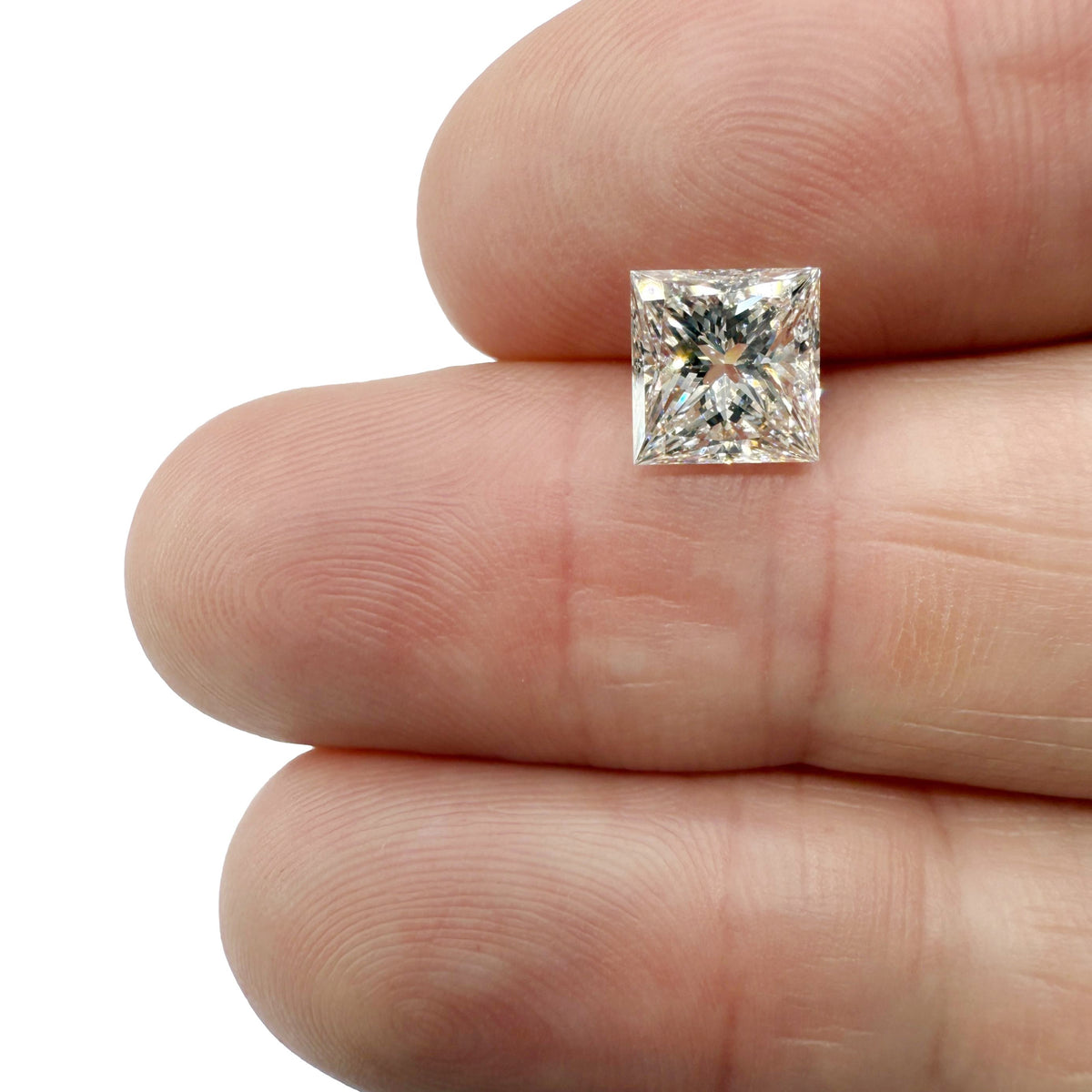 2.01ct | K/VS1 Princess Shape Brilliant Cut Diamond (GIA) - Modern Rustic Diamond