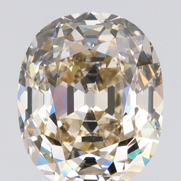 1.56ct | M, Faint Brown/VS2 Oval Shape Old Mine Cut Diamond (GIA) - Modern Rustic Diamond