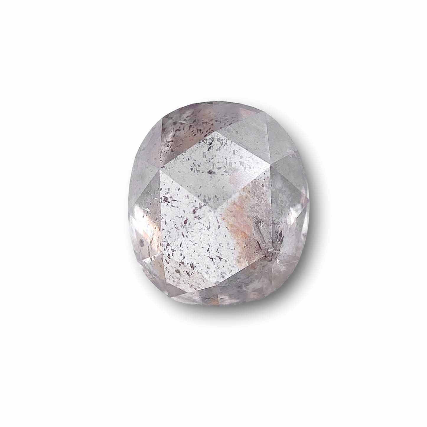 1.30ct | Salt & Pepper Oval Shape Rose Cut Diamond - Modern Rustic Diamond