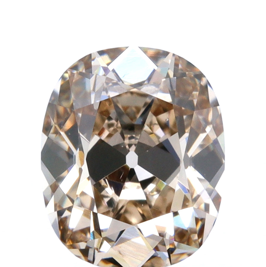 1.01ct | Champagne VVS Cushion Shape Old Mine Cut Diamond - Modern Rustic Diamond
