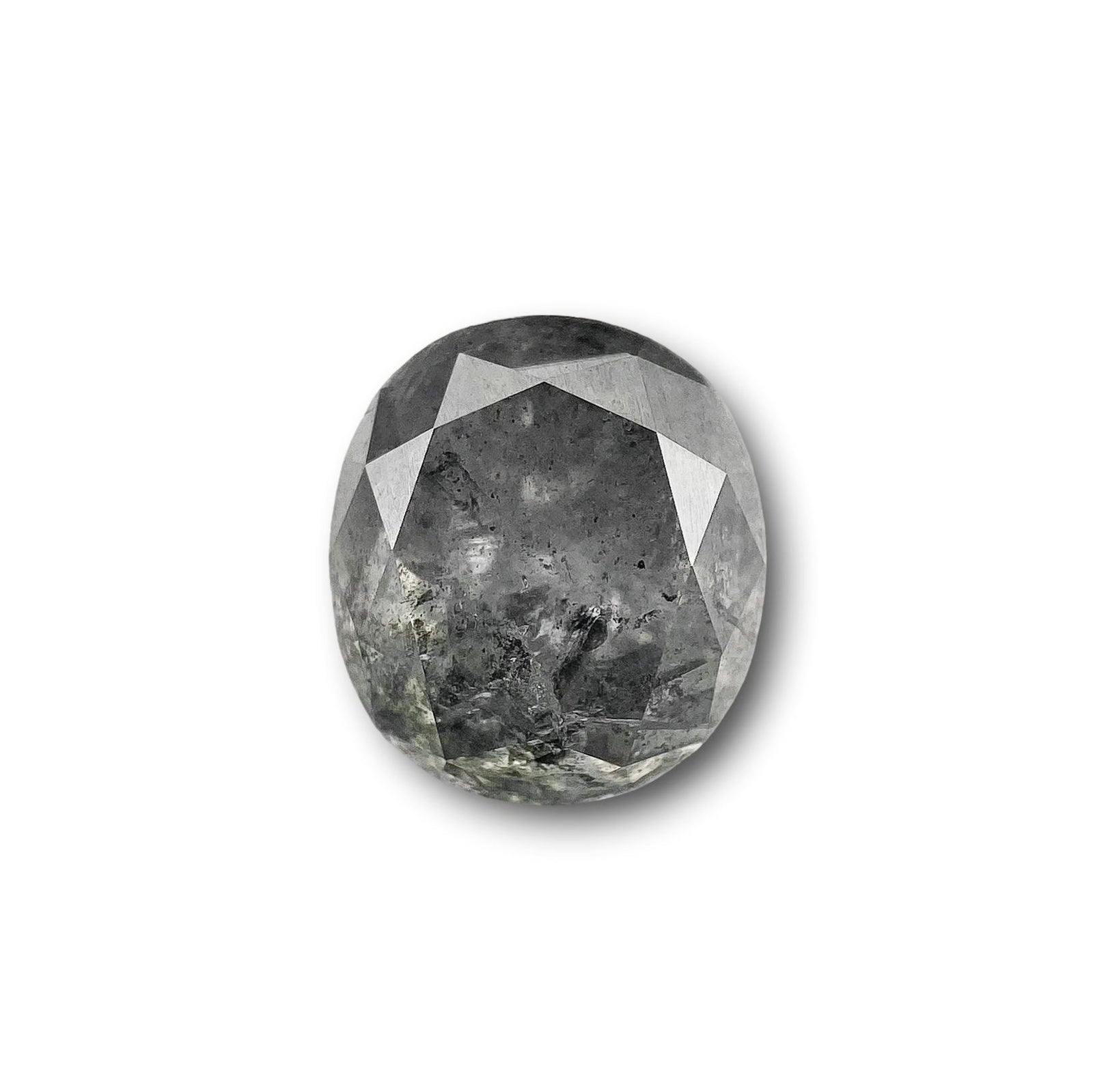 1.85ct | Salt & Pepper Oval Shape Brilliant Cut Diamond - Modern Rustic Diamond