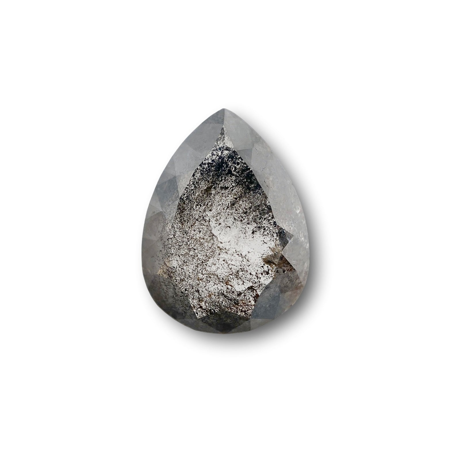 2.76ct | Rustic Pear Shape Rose Cut Diamond - Modern Rustic Diamond