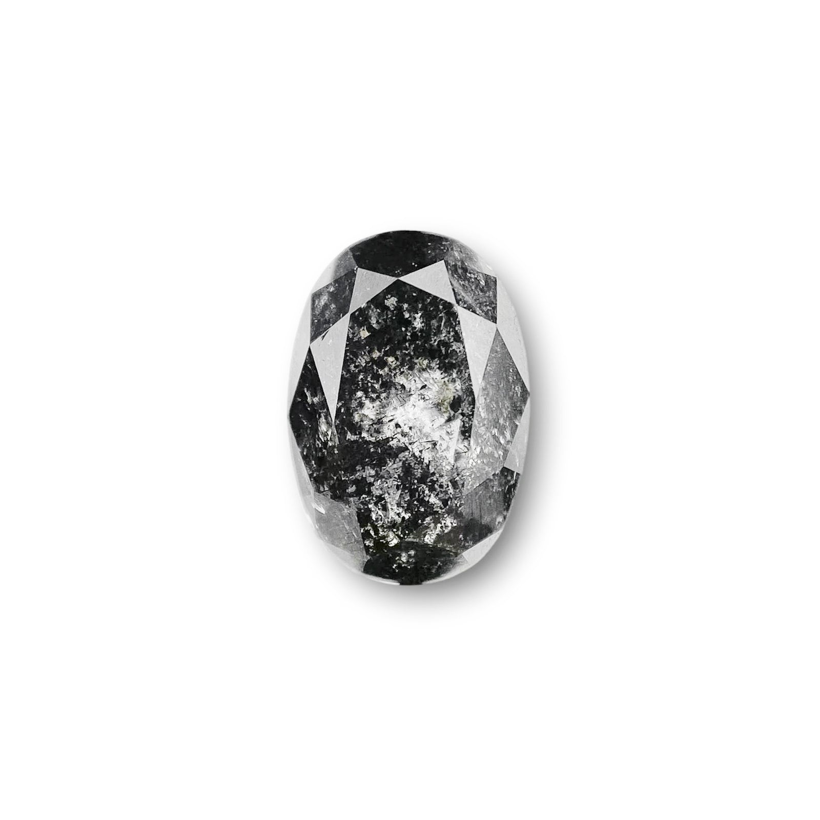 1.22ct | Salt & Pepper Oval Shape Brilliant Cut Diamond - Modern Rustic Diamond