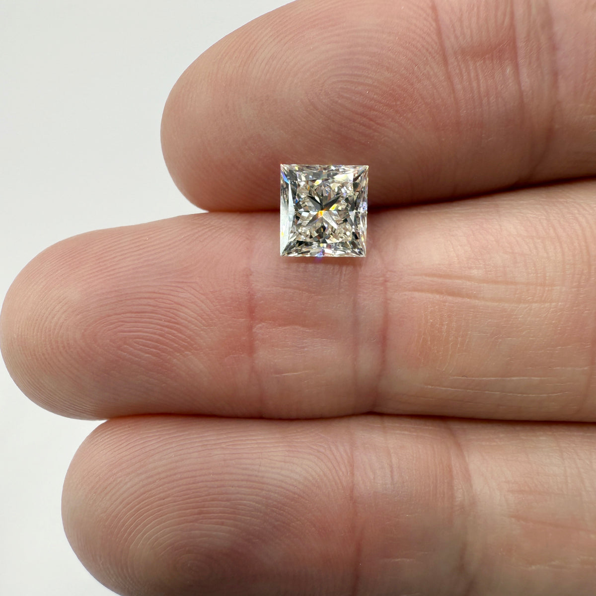 1.80ct | G/I1 Princess Shape Brilliant Cut Diamond (GIA) - Modern Rustic Diamond