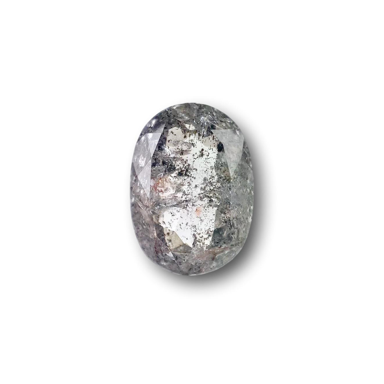 1.30ct | Salt & Pepper Oval Shape Brilliant Cut Diamond - Modern Rustic Diamond