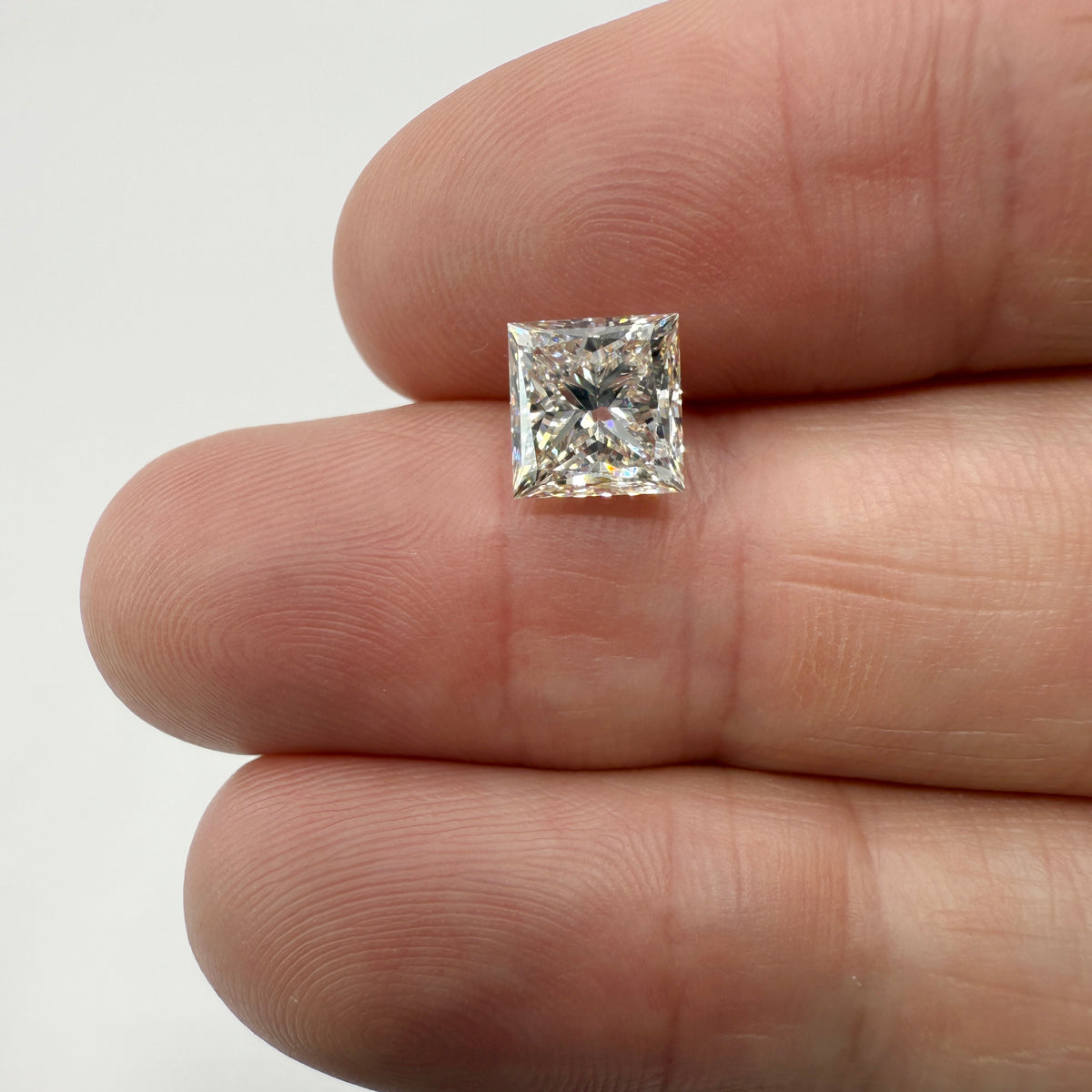 2.50ct | J/VVS2 Princess Shape Brilliant Cut Diamond (GIA) - Modern Rustic Diamond