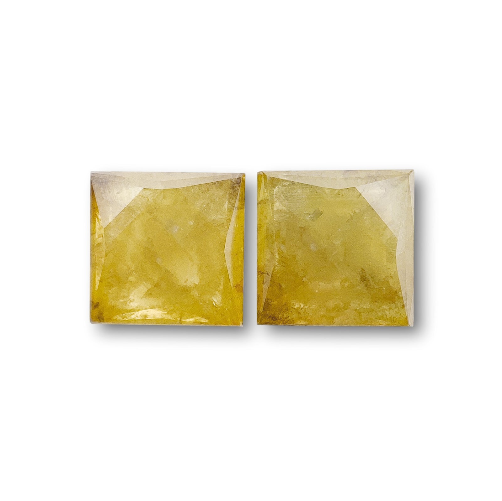 1.31cttw | Rustic Yellow  Lozenge Shape Step Cut Diamond Matched Pair - Modern Rustic Diamond