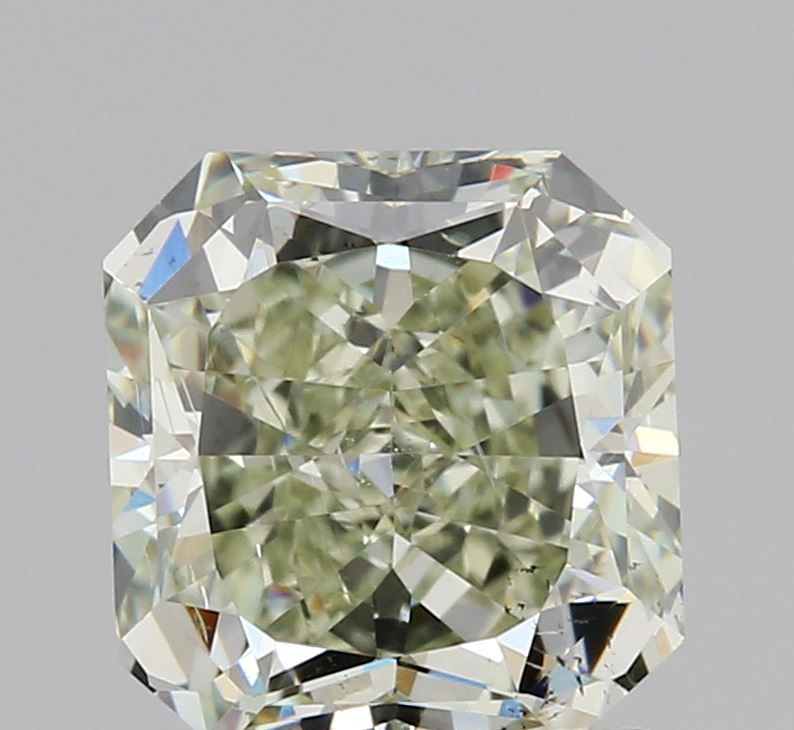 1.26ct | Fancy Yellow Green/SI1 Radiant Shape Brilliant Cut Diamond (GIA) - Modern Rustic Diamond