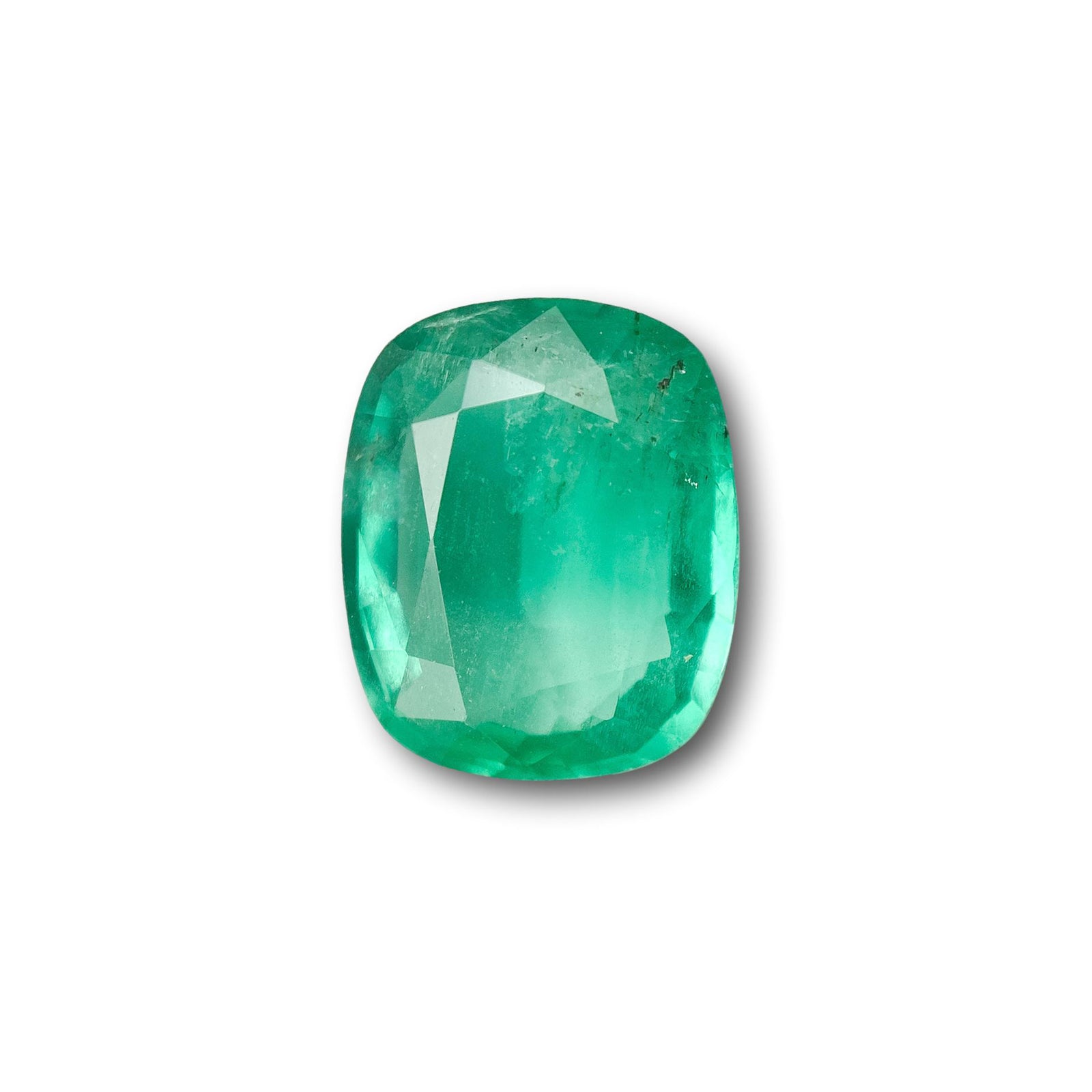 2.16ct | Brilliant Cut Cushion Shape Brazil Emerald - Modern Rustic Diamond