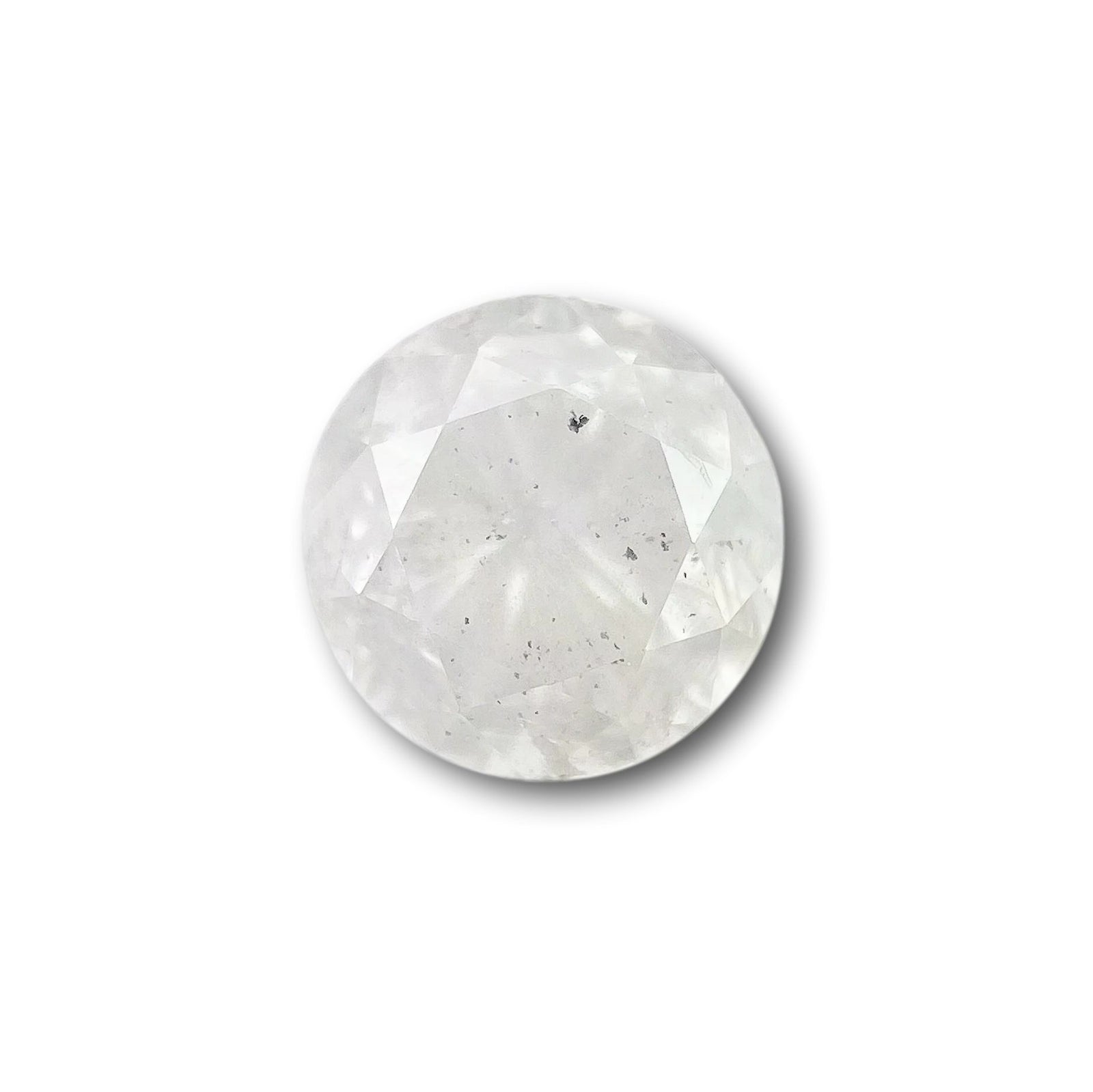 1.41ct | Salt & Pepper Round Shape Brilliant Cut Diamond - Modern Rustic Diamond