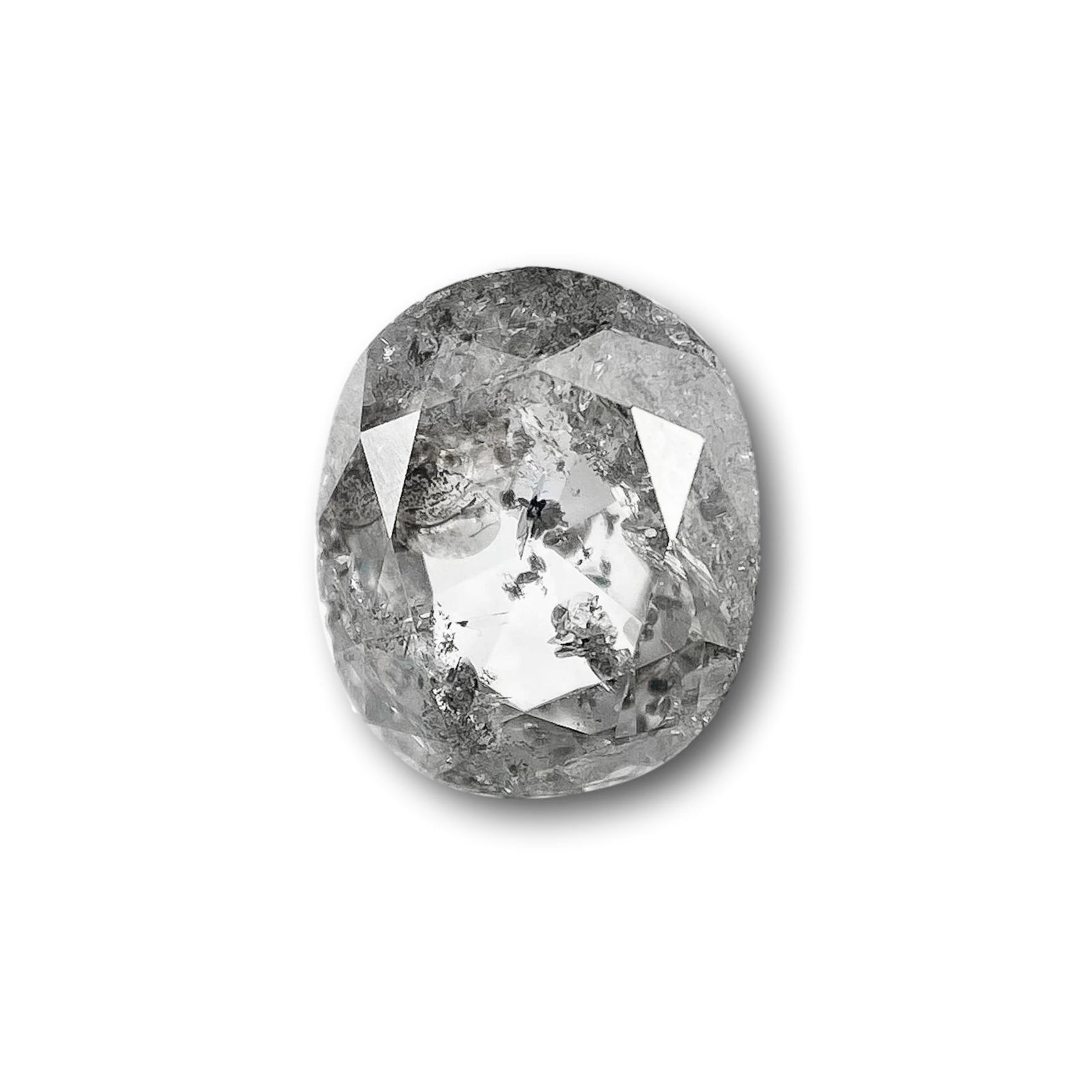 1.03ct | Salt & Pepper Oval Shape Brilliant Cut Diamond - Modern Rustic Diamond